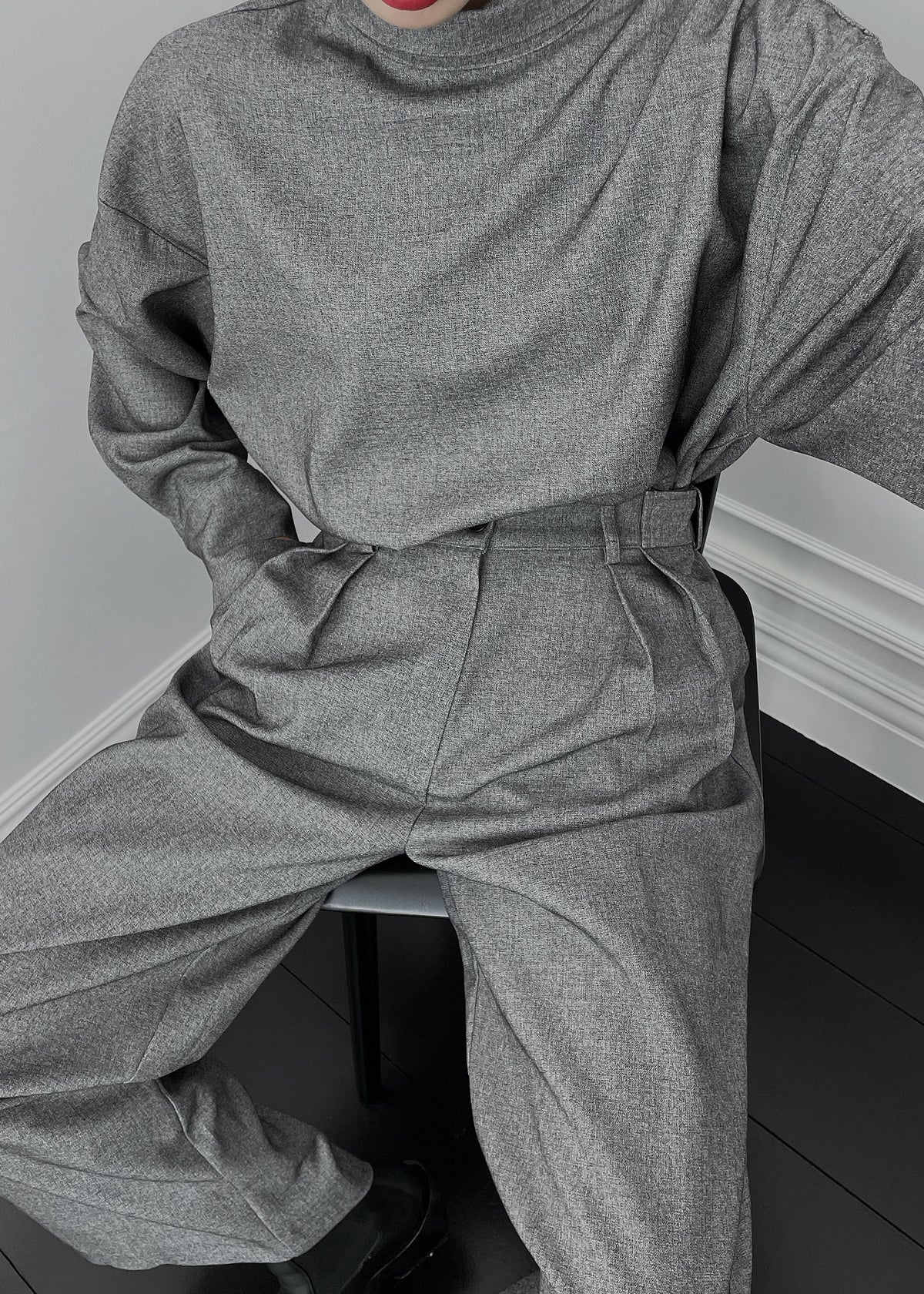 Casey Pleated Trousers - Grey - 11