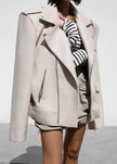 Chicago Oversized Perfecto Jacket - Cream