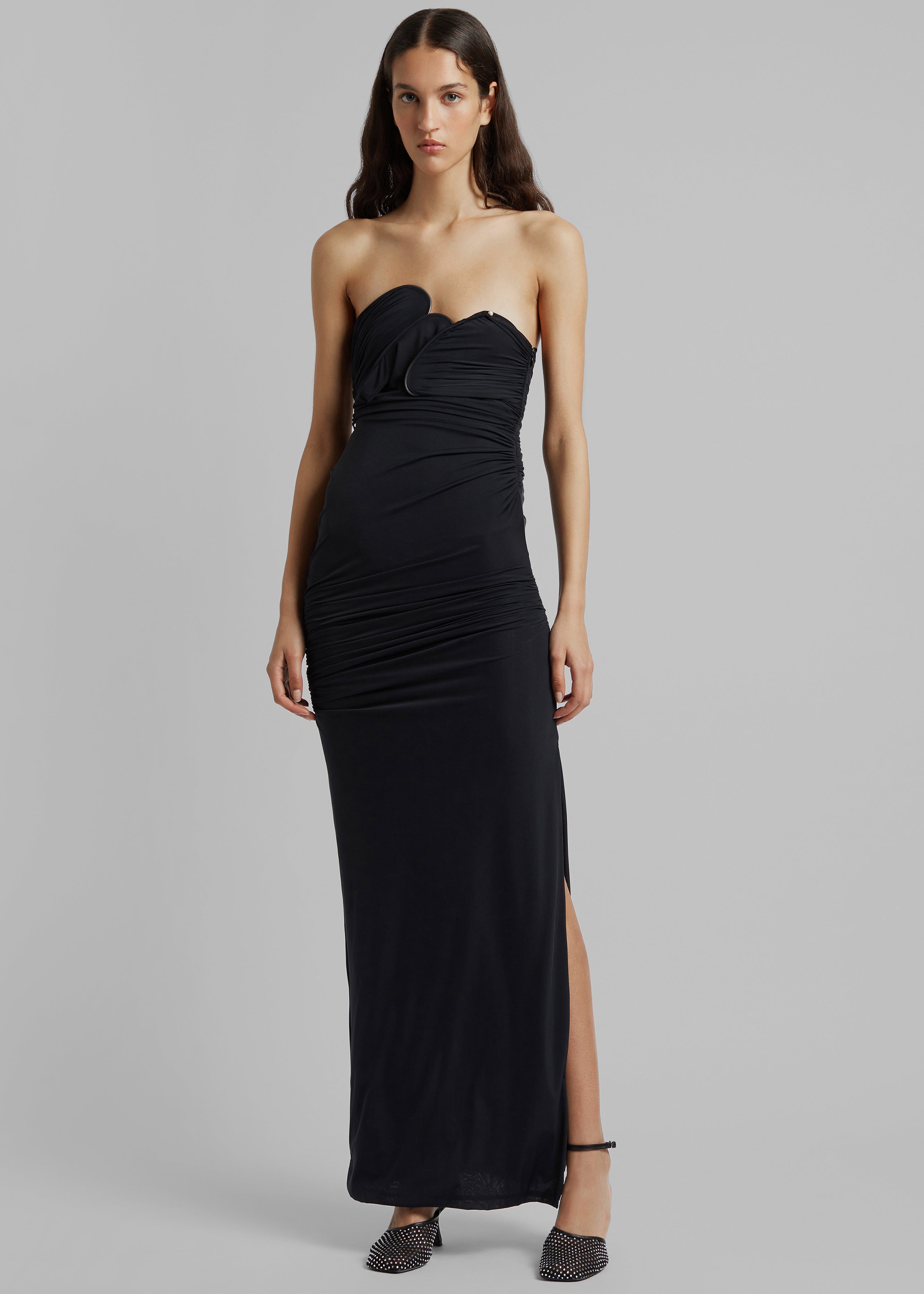 Christopher Esber Encompassed Looped Bodice Dress - Black