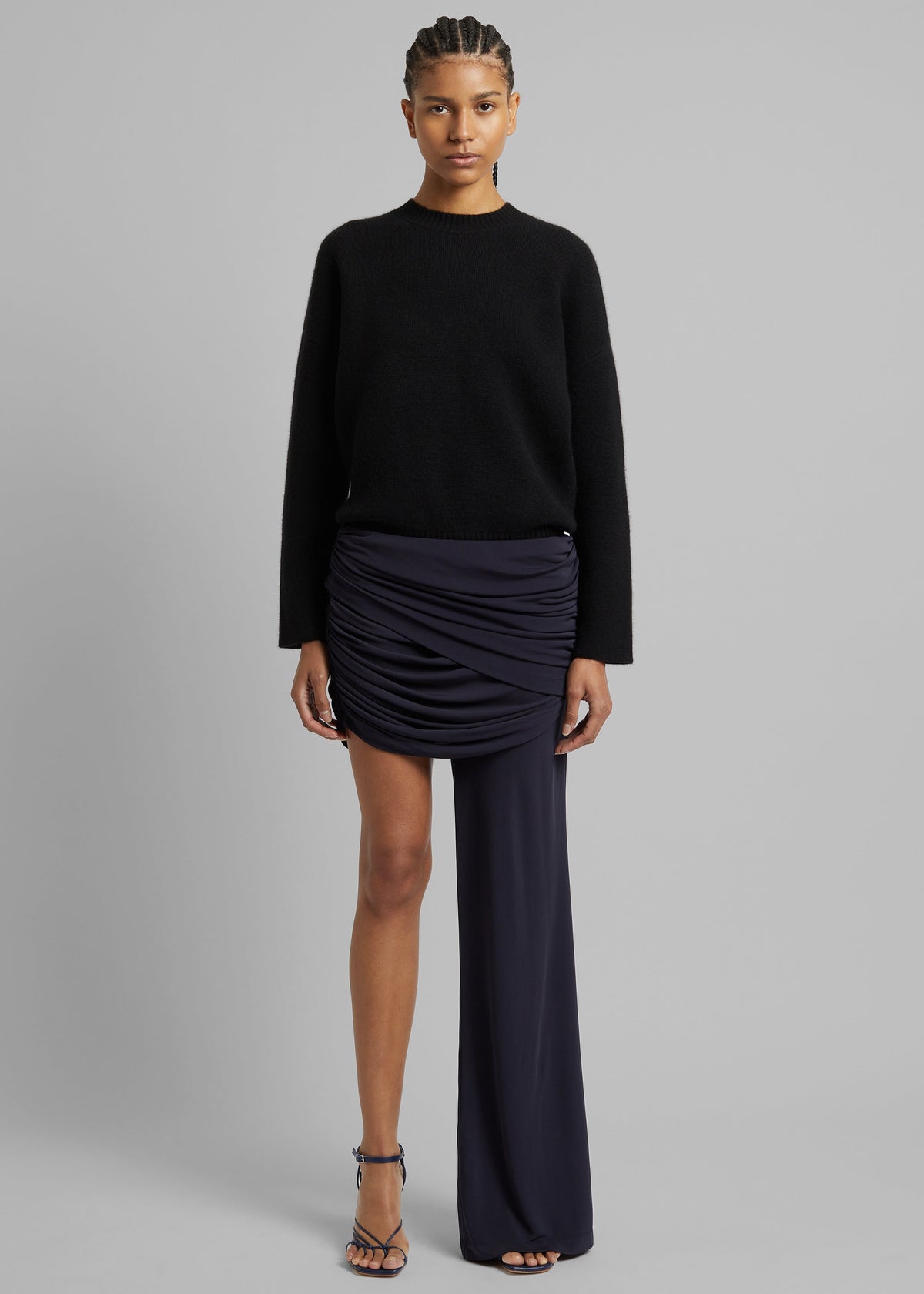 Christopher Esber Illusions Draped Mono Pant - Ink - 5
