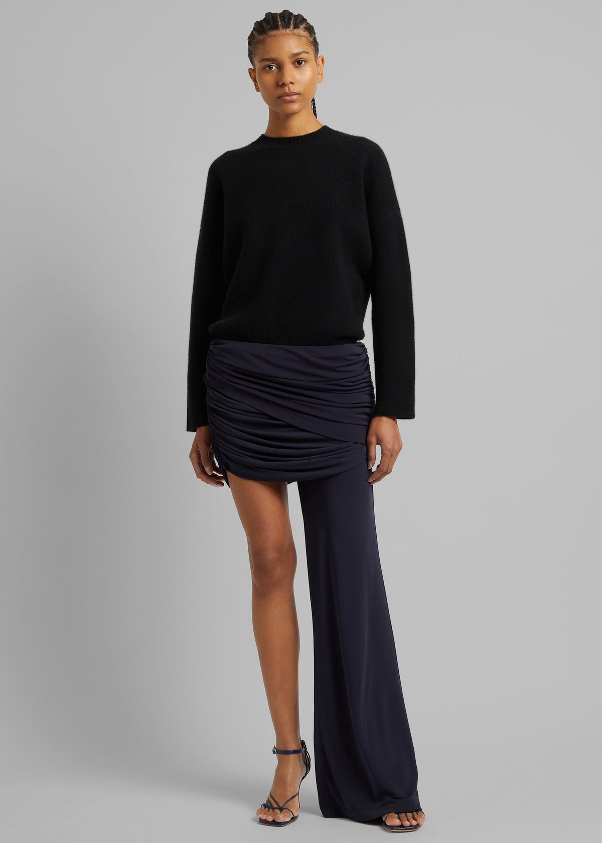 Christopher Esber Illusions Draped Mono Pant - Ink - 2