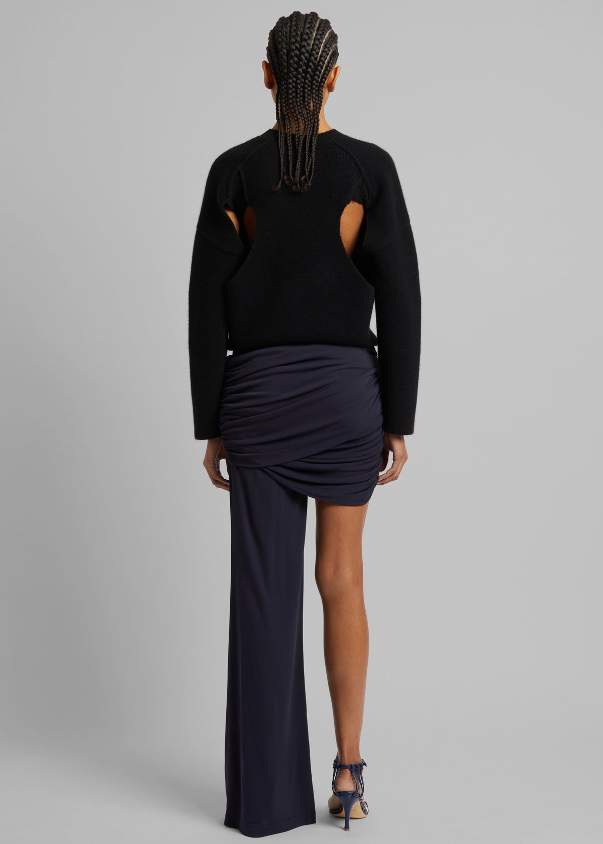 Christopher Esber Illusions Draped Mono Pant - Ink - 7