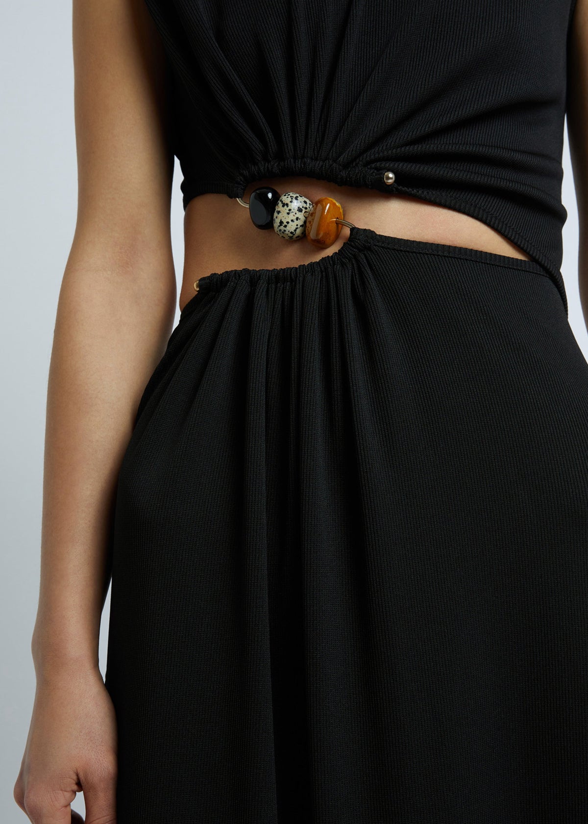 Christopher Esber Ruched Quartz Abacus Dress - Black - 2