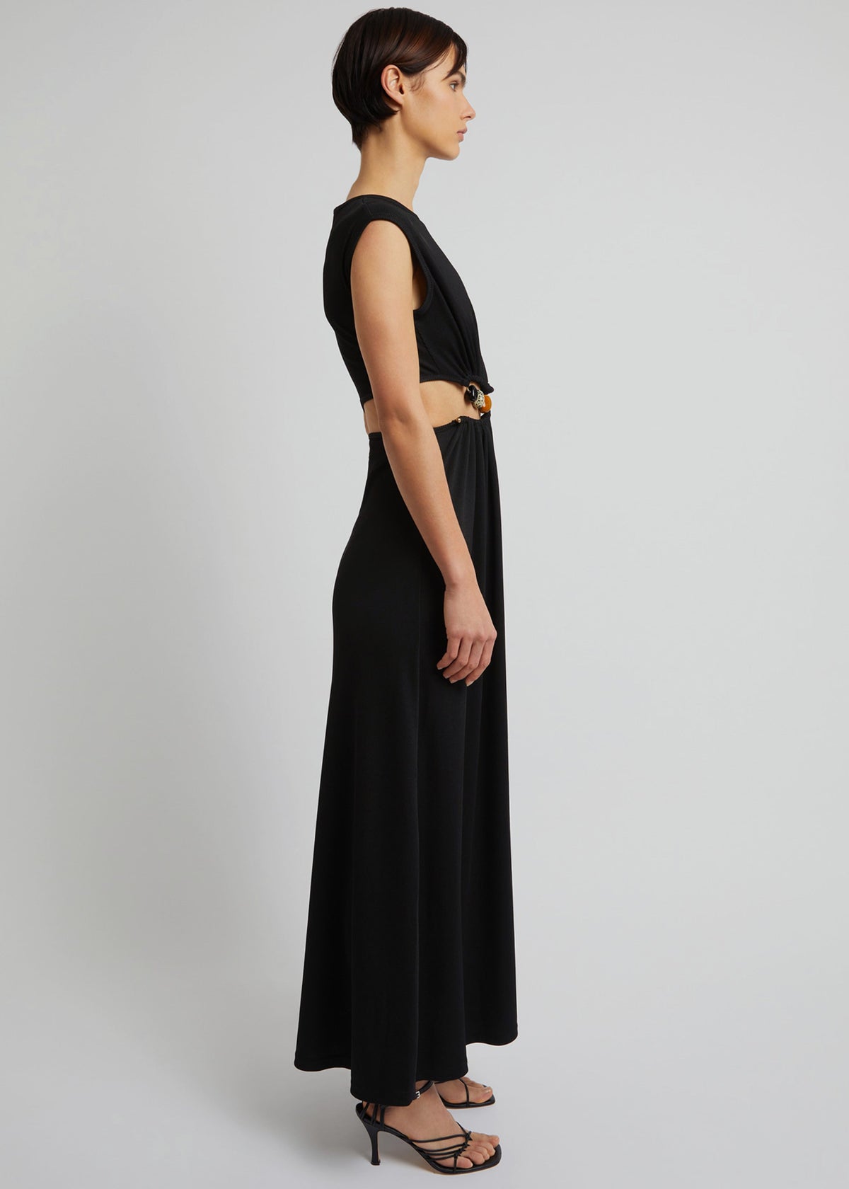 Christopher Esber Ruched Quartz Abacus Dress - Black - 4
