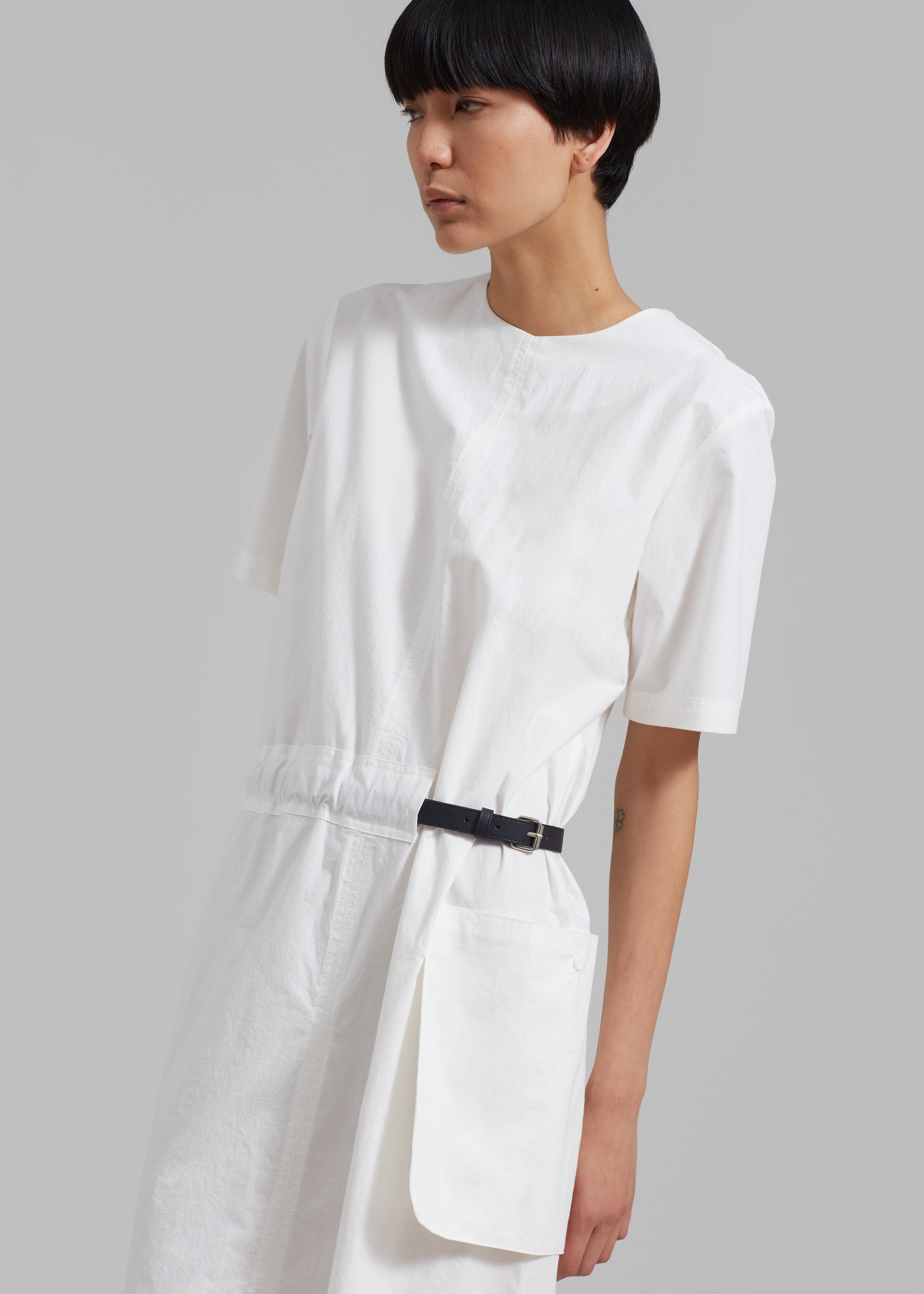 Claire Belted Maxi Dress - White - 5
