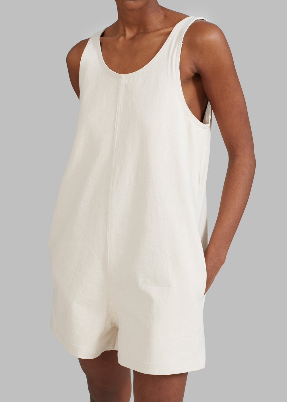Claris Twill Romper - Cream - 1