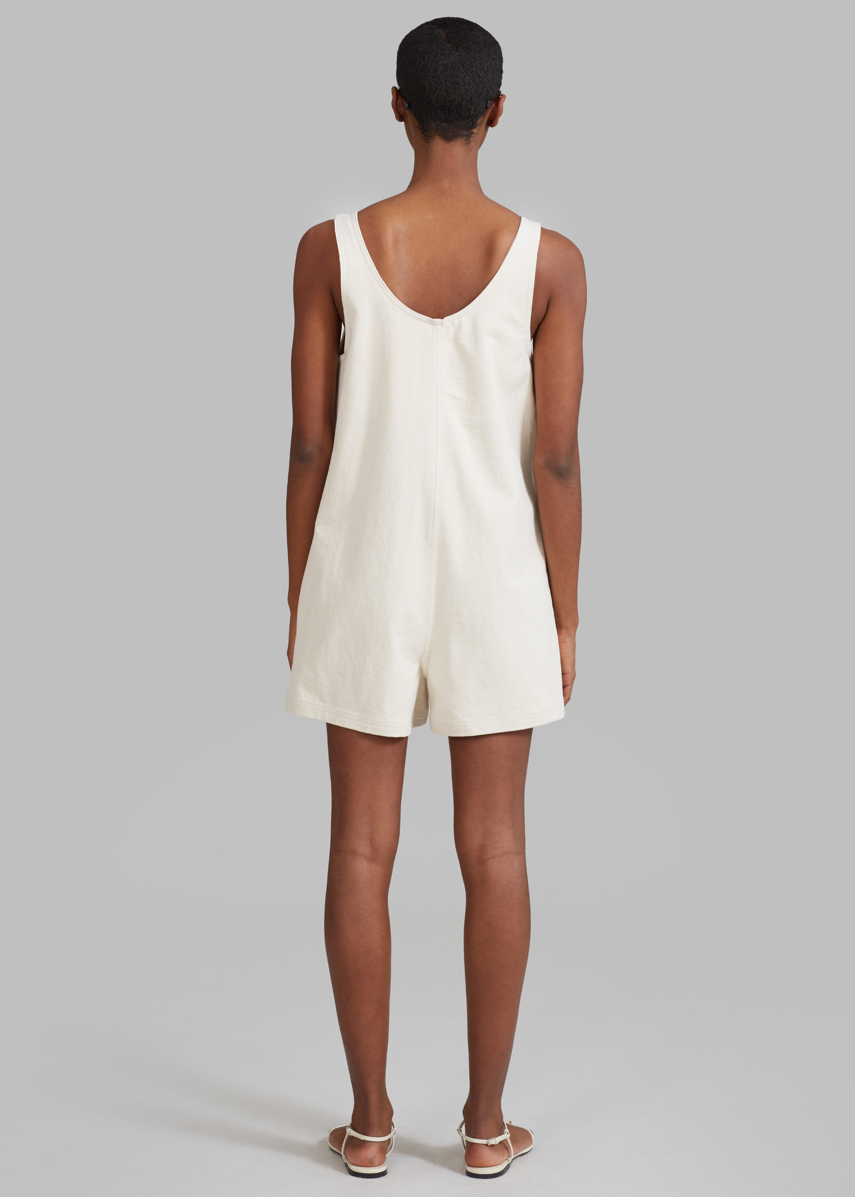Claris Twill Romper - Cream - 7