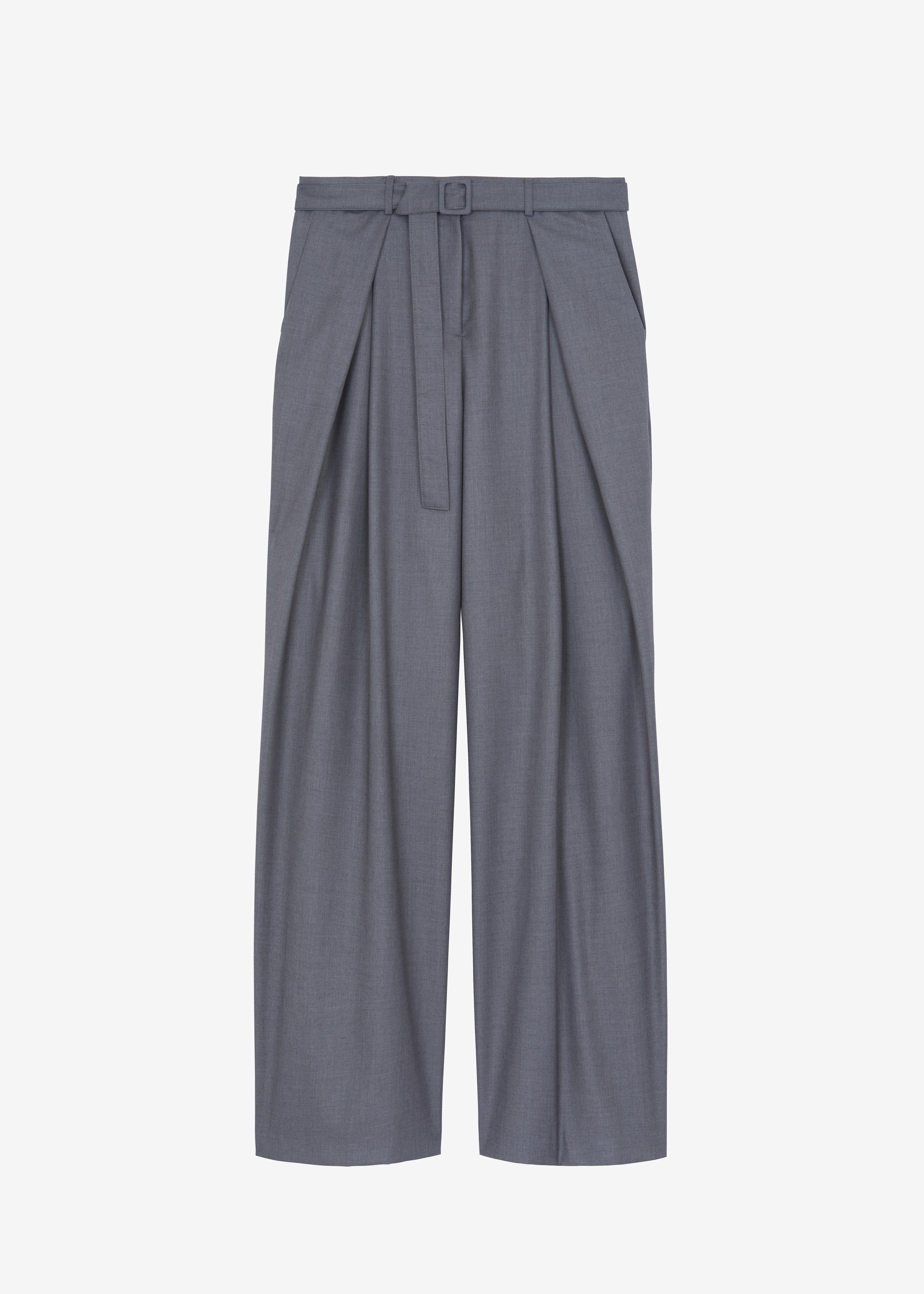 Clay Belted Pants - Grey - 10