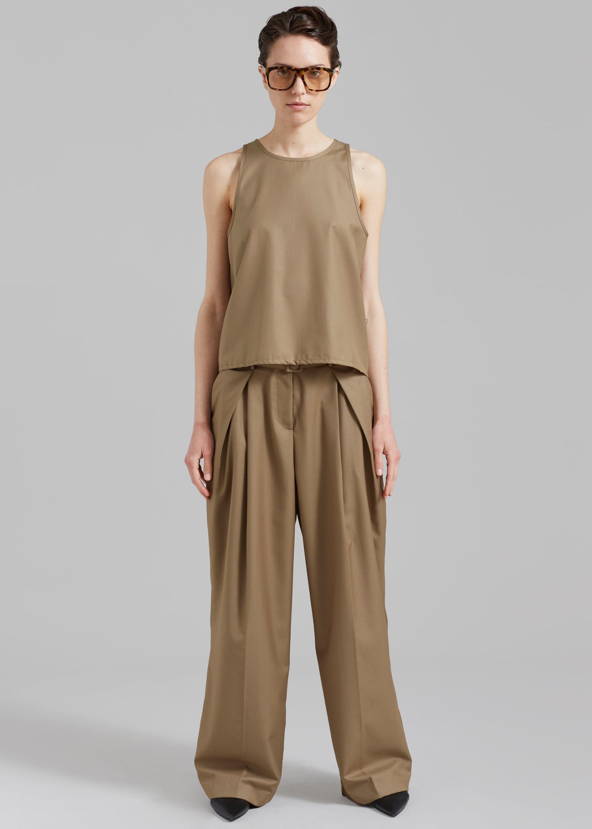 Clay Sleeveless Top - Desert Taupe - 6