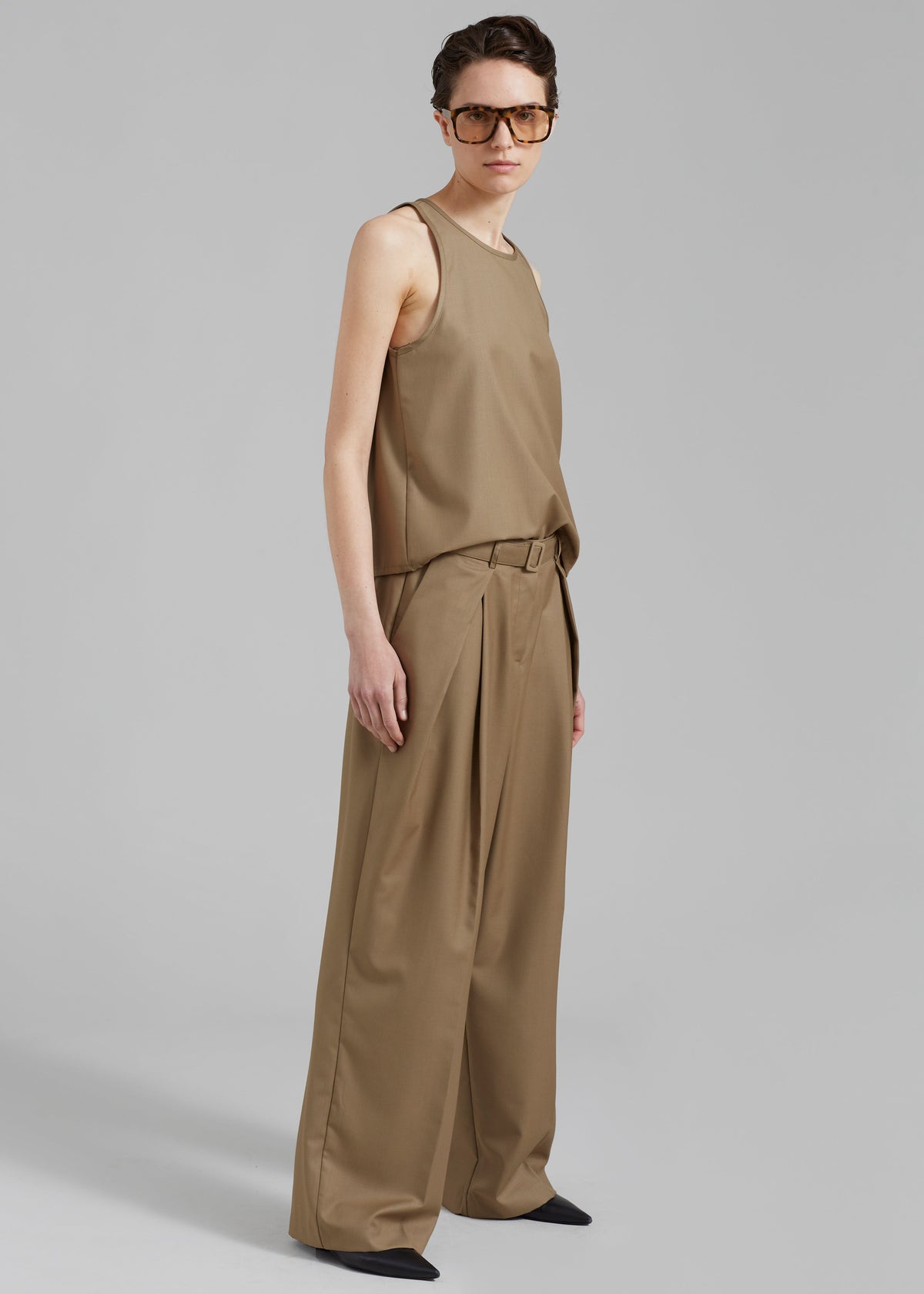 Clay Sleeveless Top - Desert Taupe - 8