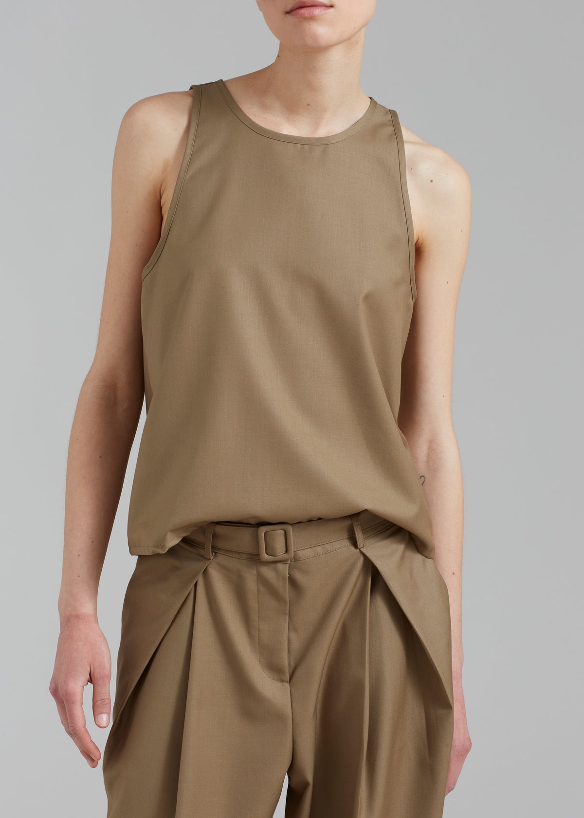 Clay Sleeveless Top - Desert Taupe - 4