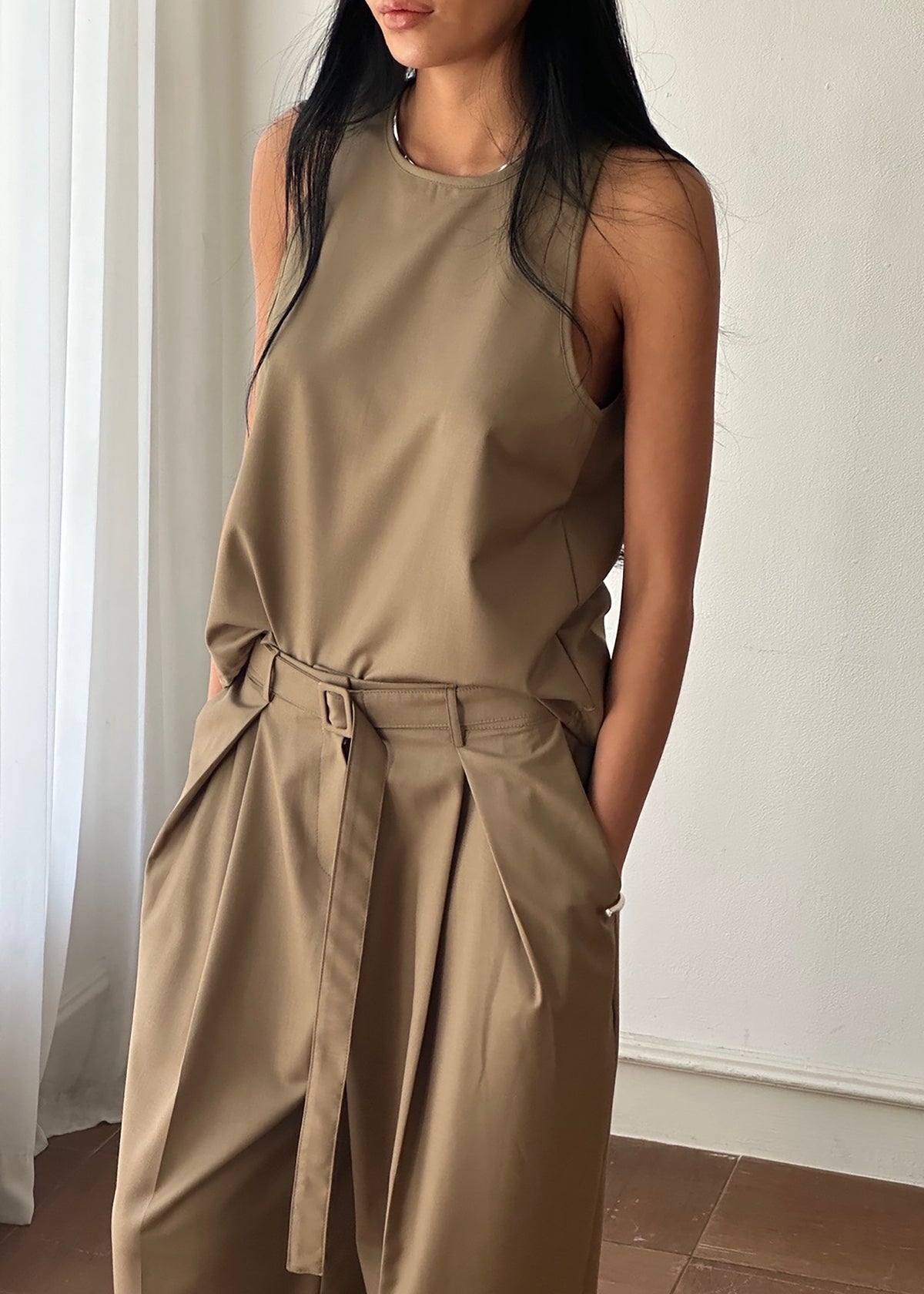 Clay Sleeveless Top - Desert Taupe - 2