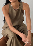 Clay Sleeveless Top - Desert Taupe