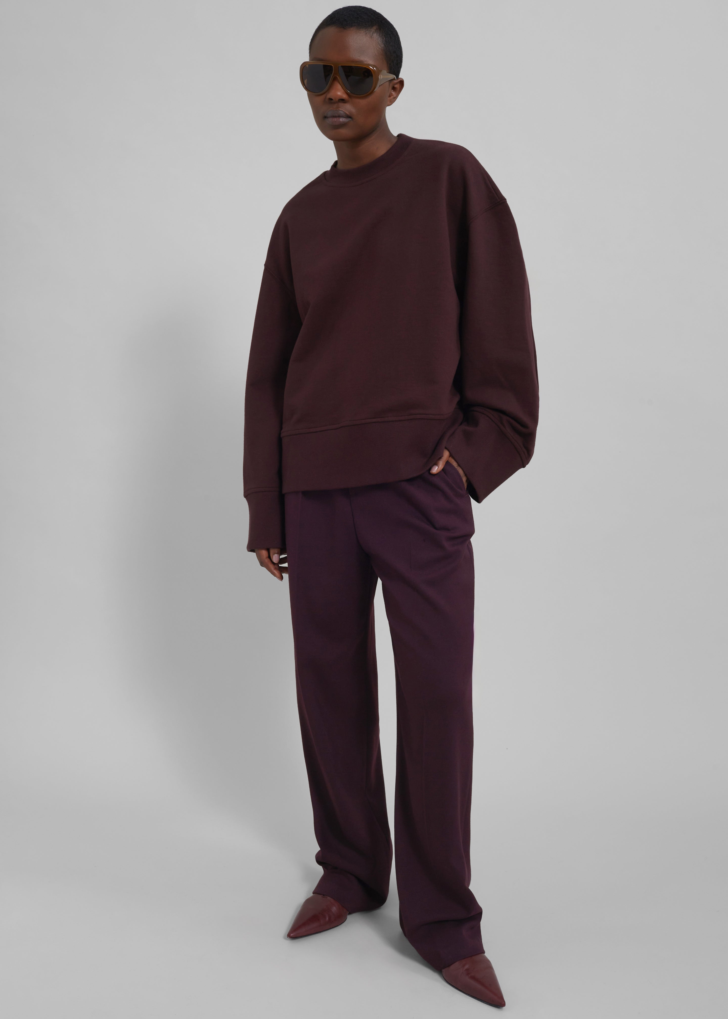 Clea Sweatshirt - Burgundy - 4