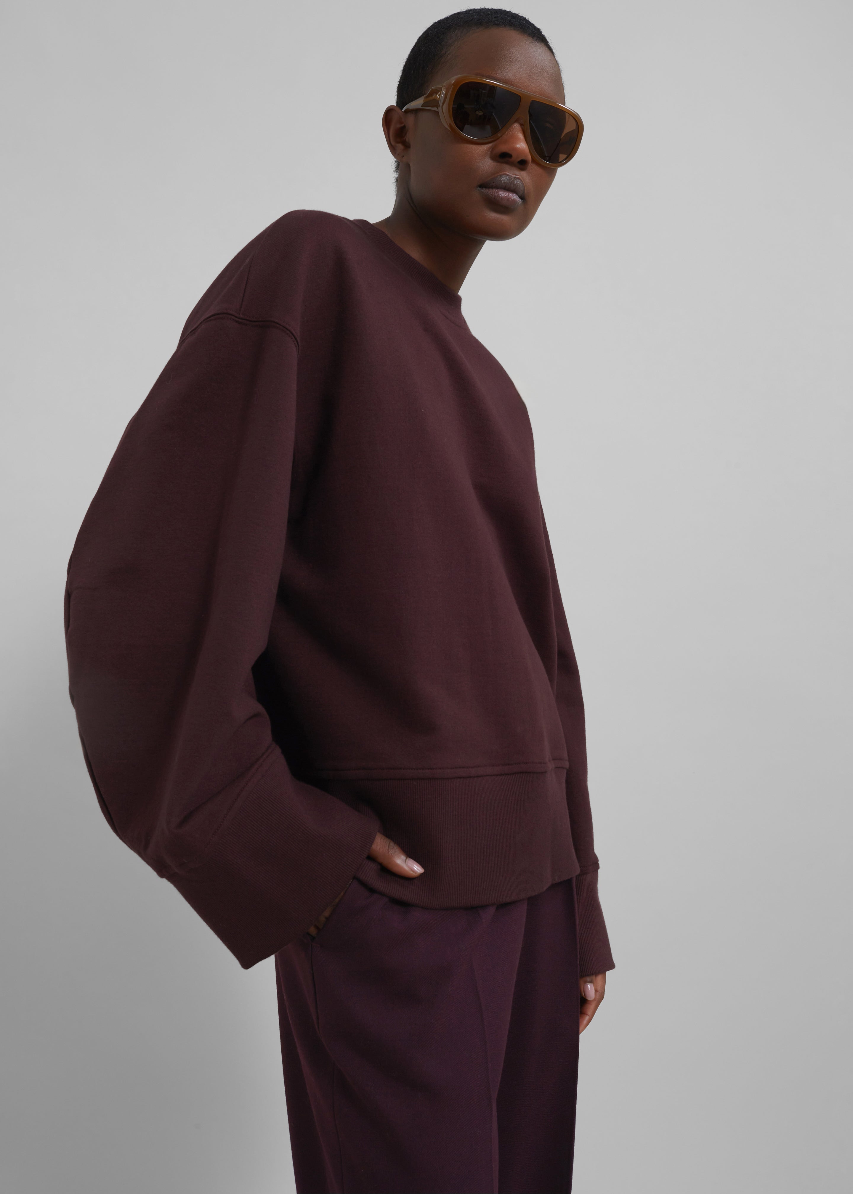 Clea Sweatshirt - Burgundy - 1