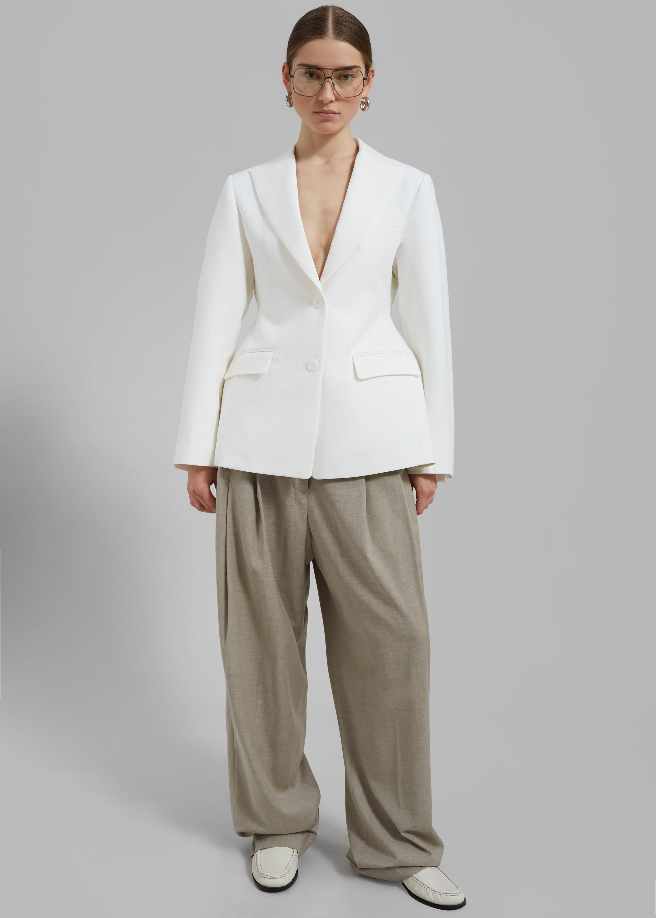 Shop the look image for Colette Hourglass Blazer - White