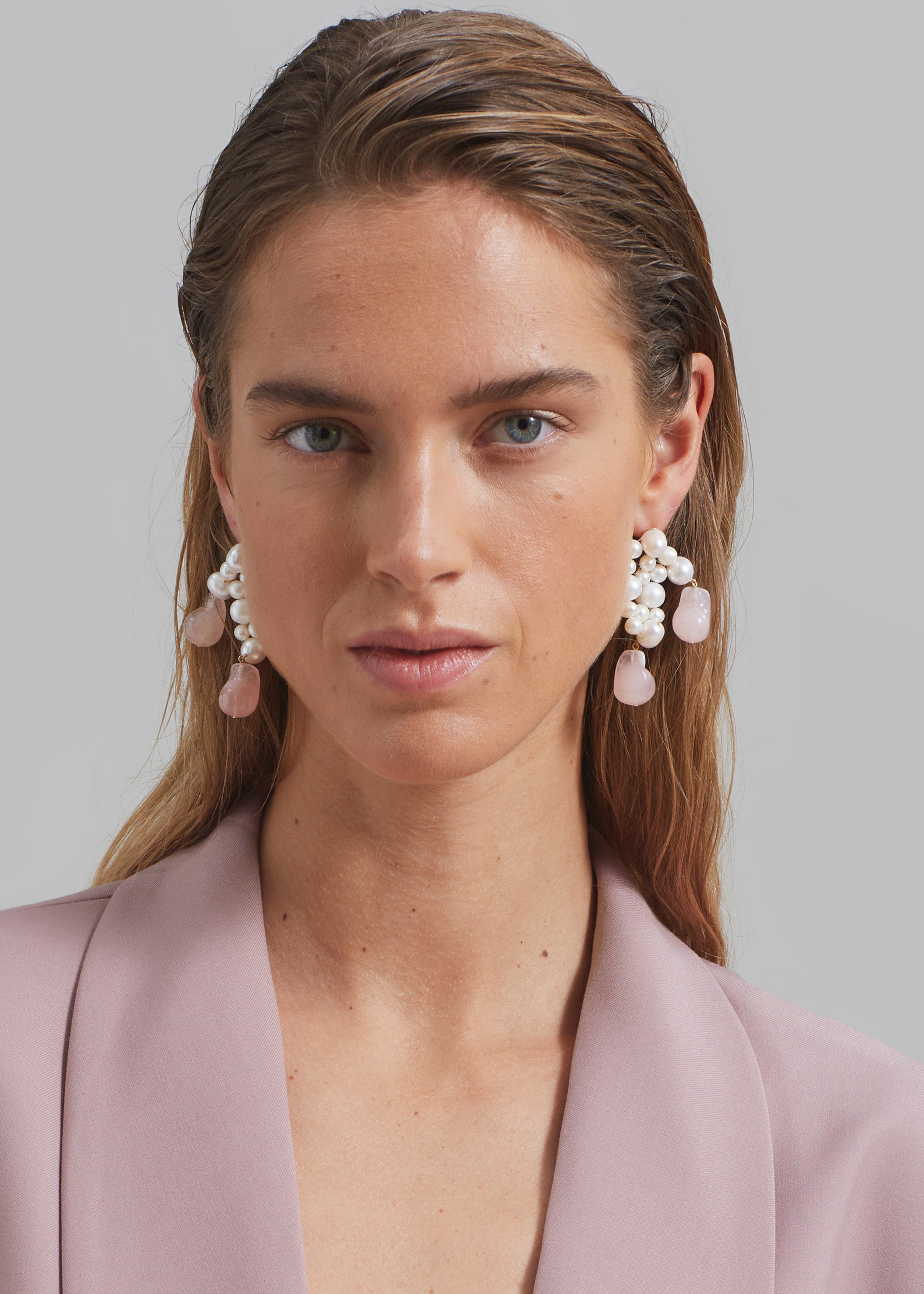 Completedworks What's The Second Big Idea Earrings - Rose Quartz - 1