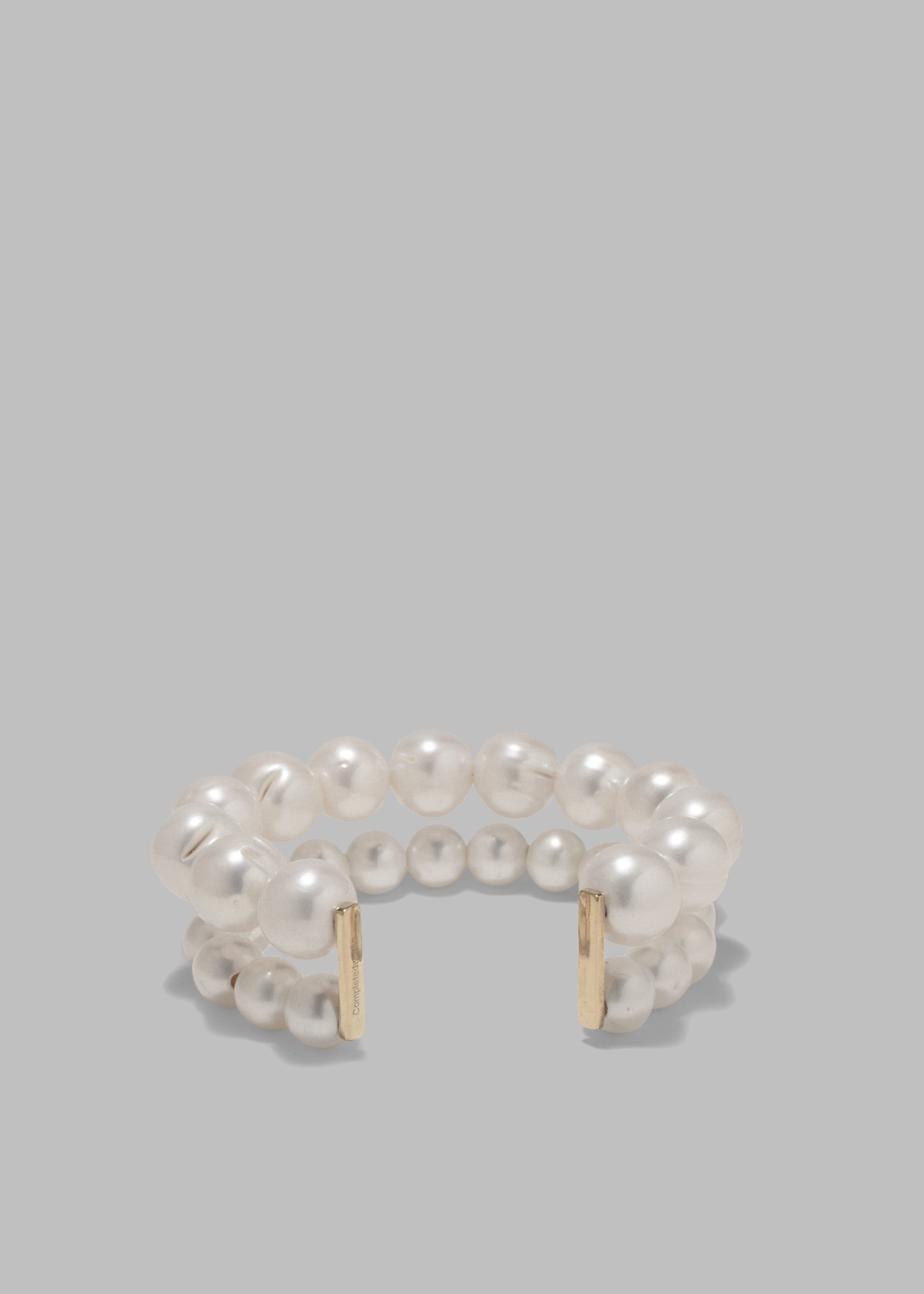 Completedworks One (Blank) Can Change the World Bracelet Cuff - Pearl/Gold Vermeil - 5