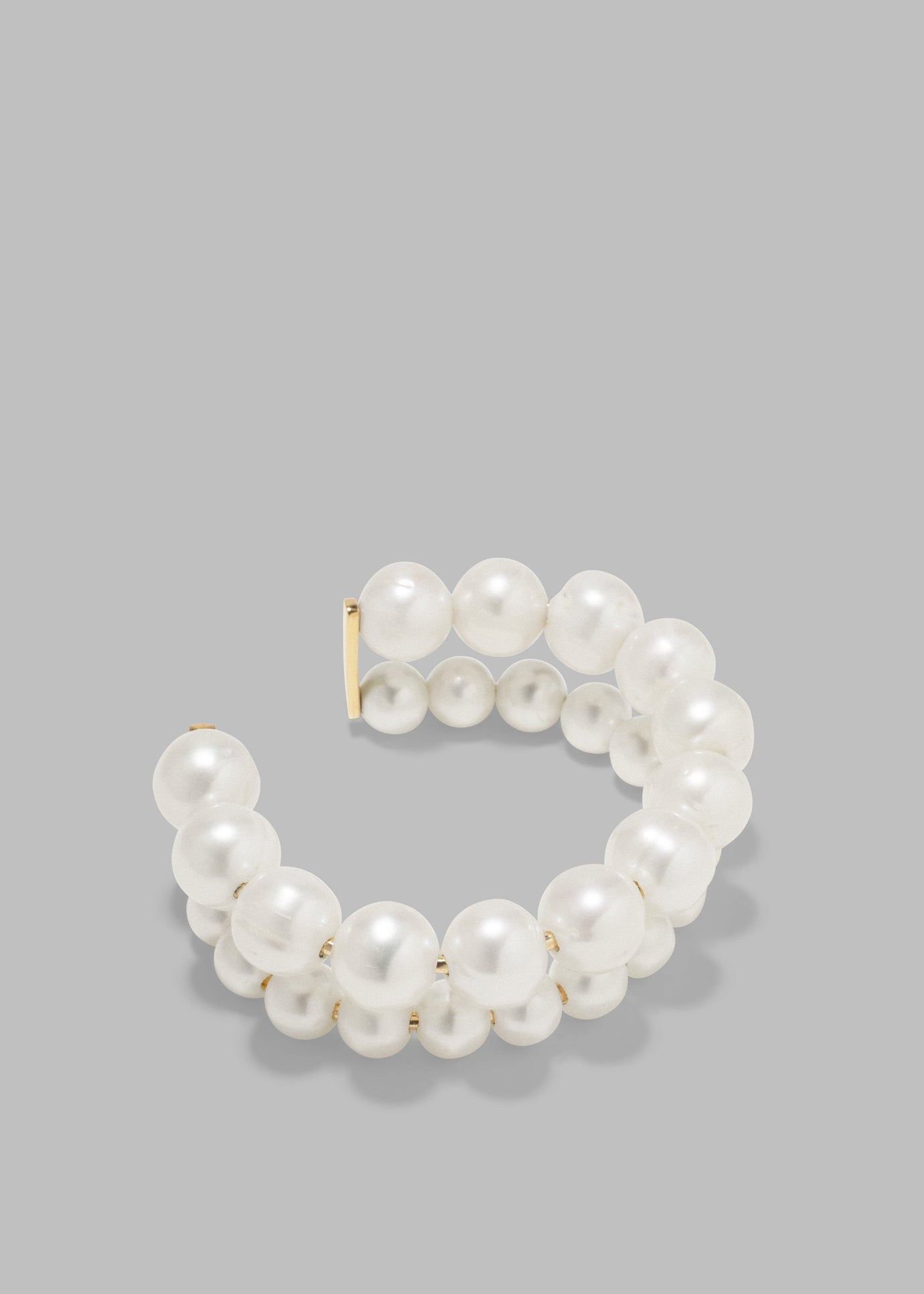 Completedworks One (Blank) Can Change the World Bracelet Cuff - Pearl/Gold Vermeil - 1