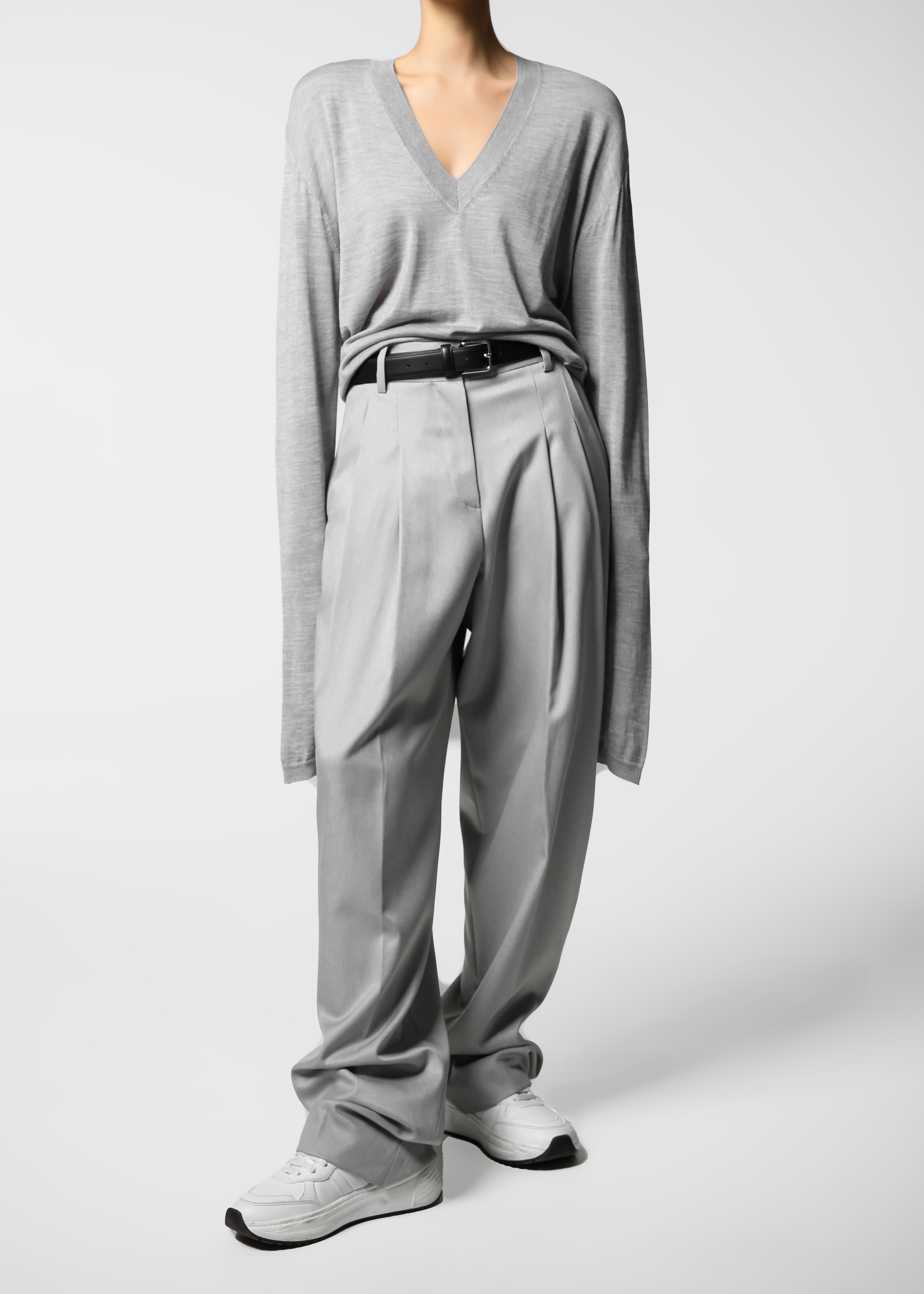 Cooper Pintuck Trousers - Grey - 8