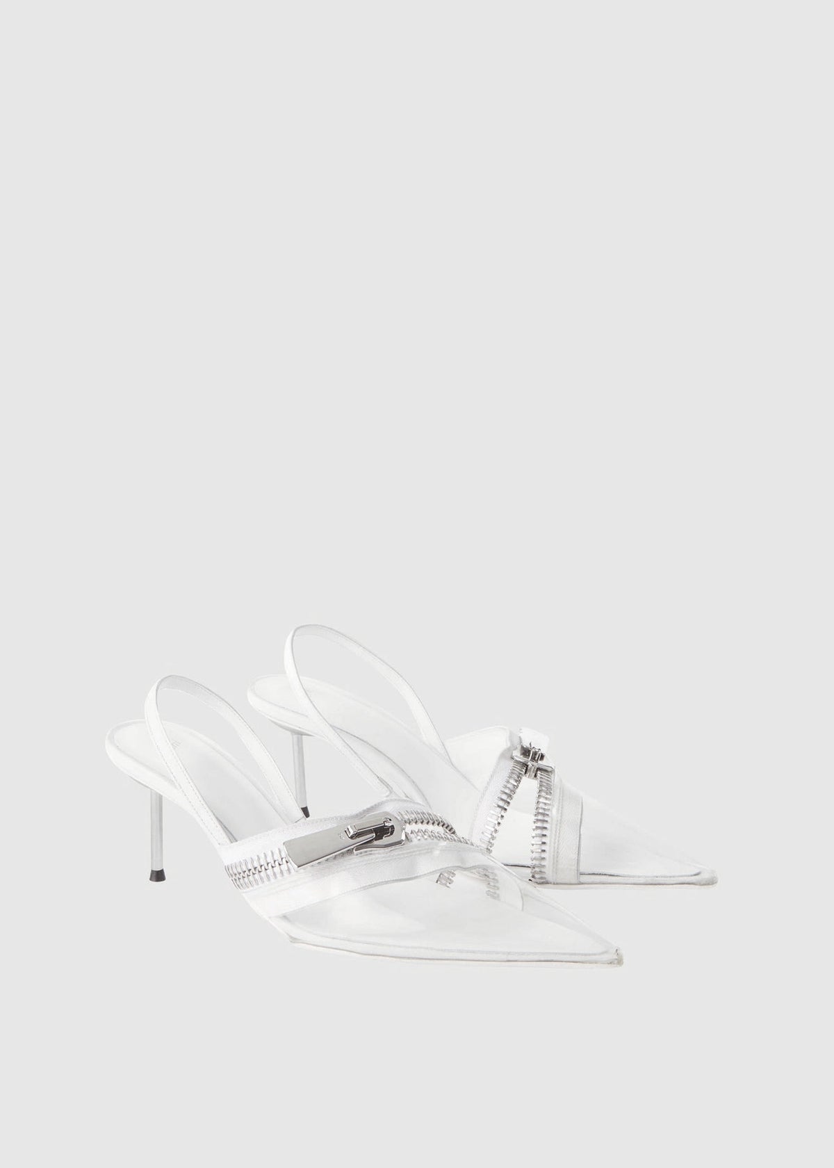 Coperni Clear Zip Stiletto - Clear White - 9