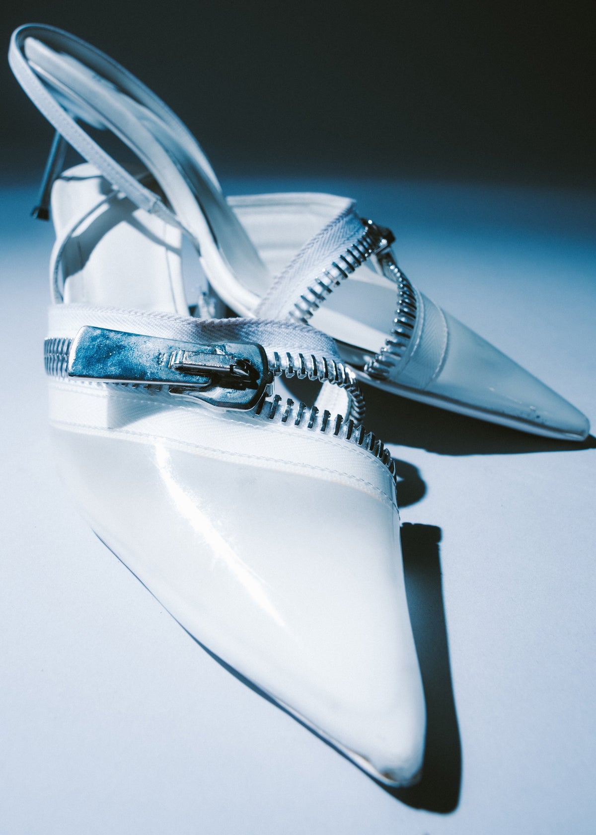 Coperni Clear Zip Stiletto - Clear White - 5