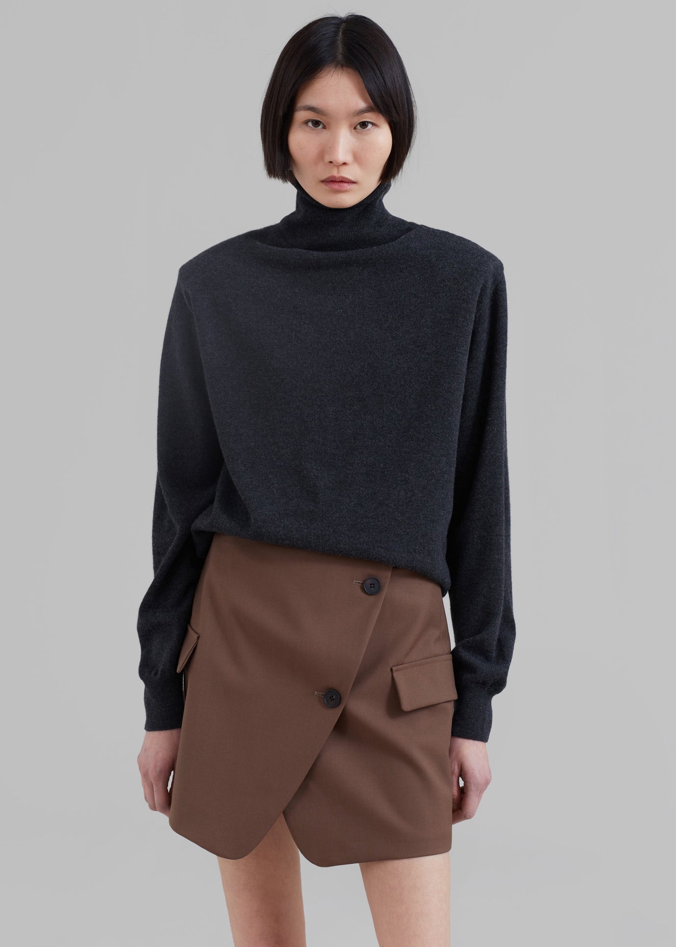 Camsel Cross Skirt - Brown