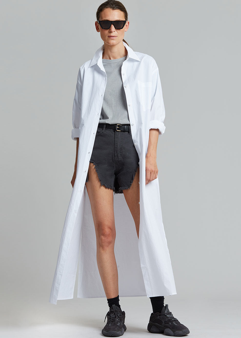 Cala Organic Cotton Shirt Dress - White - 1