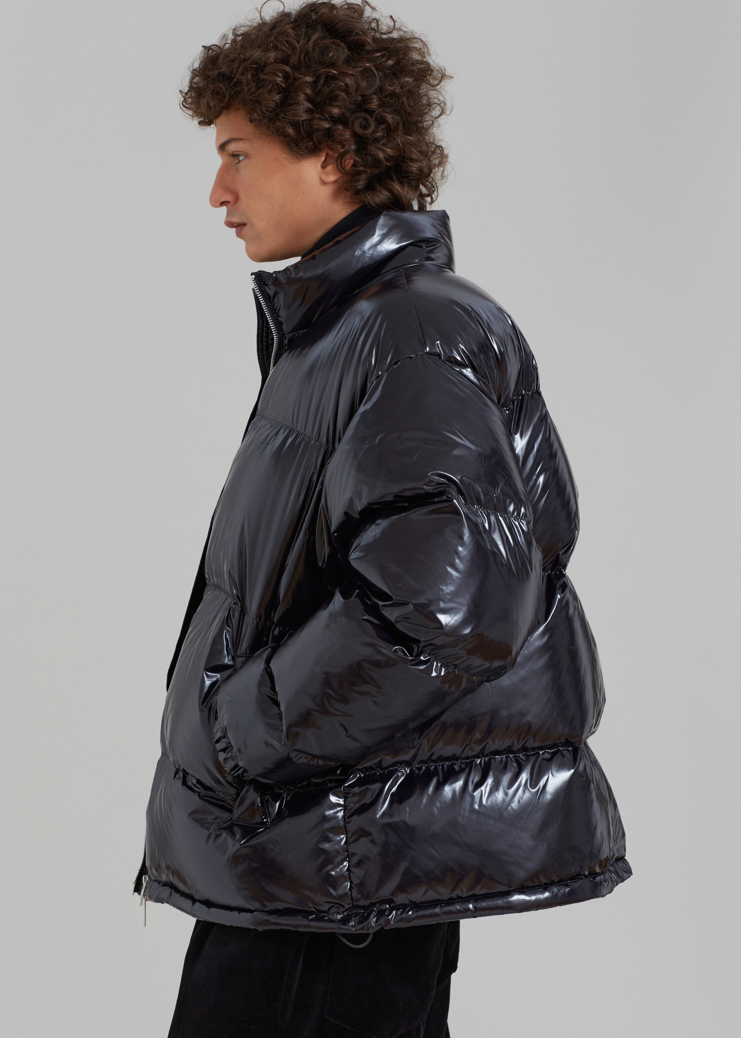 Calvin Klein Liquid Shine Puffer Jacket in Black for Men | Lyst