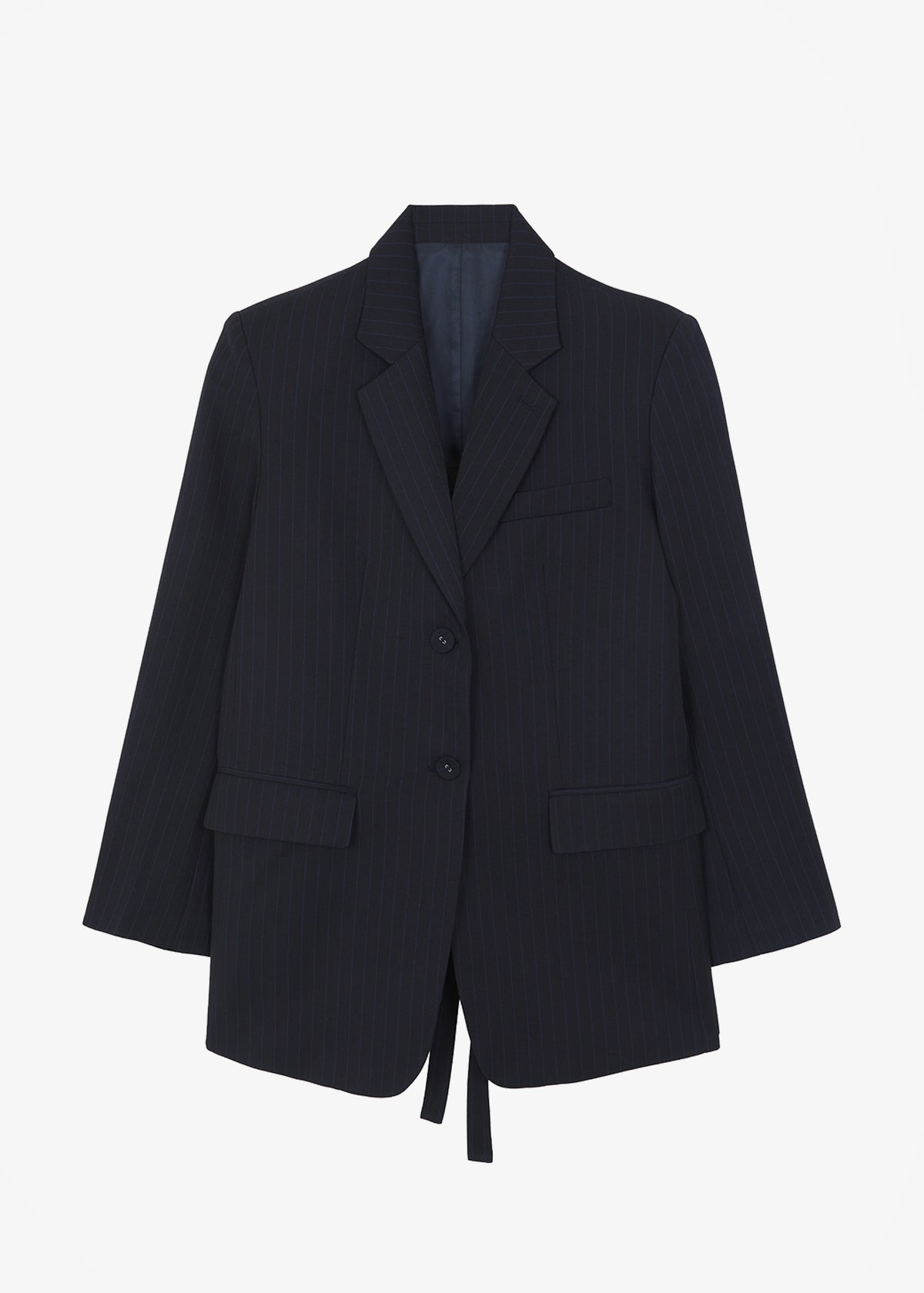 Cedric Open Back Blazer - Navy Stripe - 9