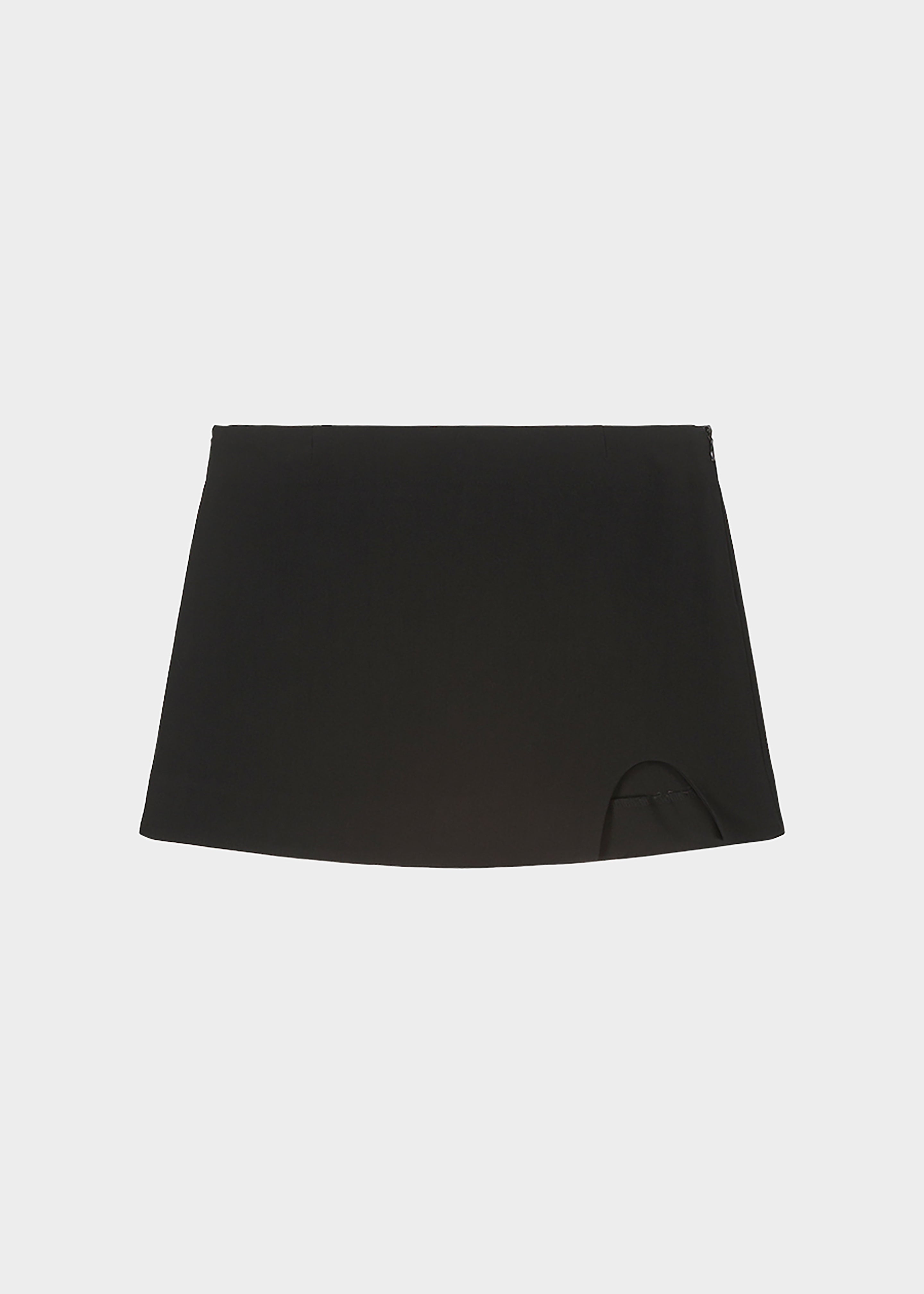 Chester Mini Slit Skirt - Black - 4