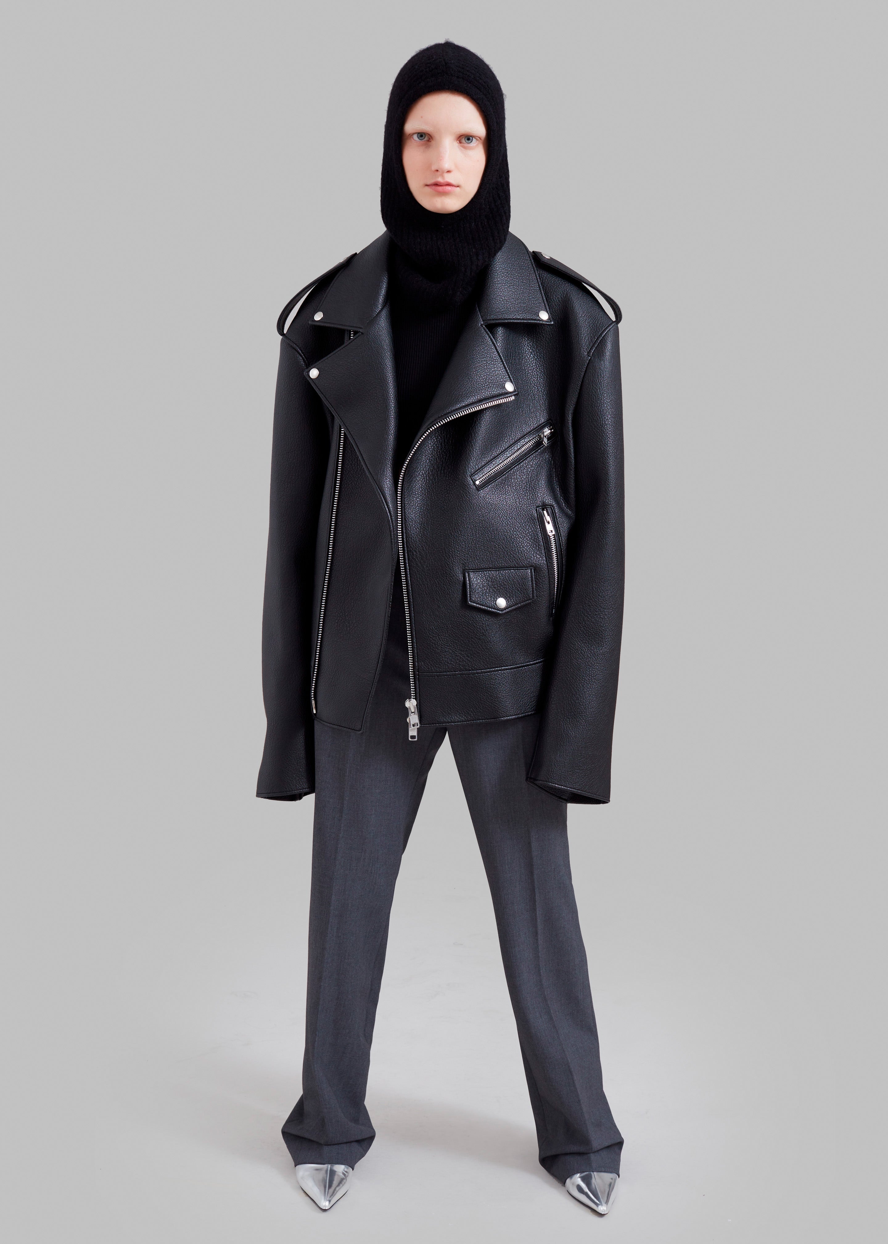Chicago Oversized Biker Jacket - Black – Frankie Shop Europe