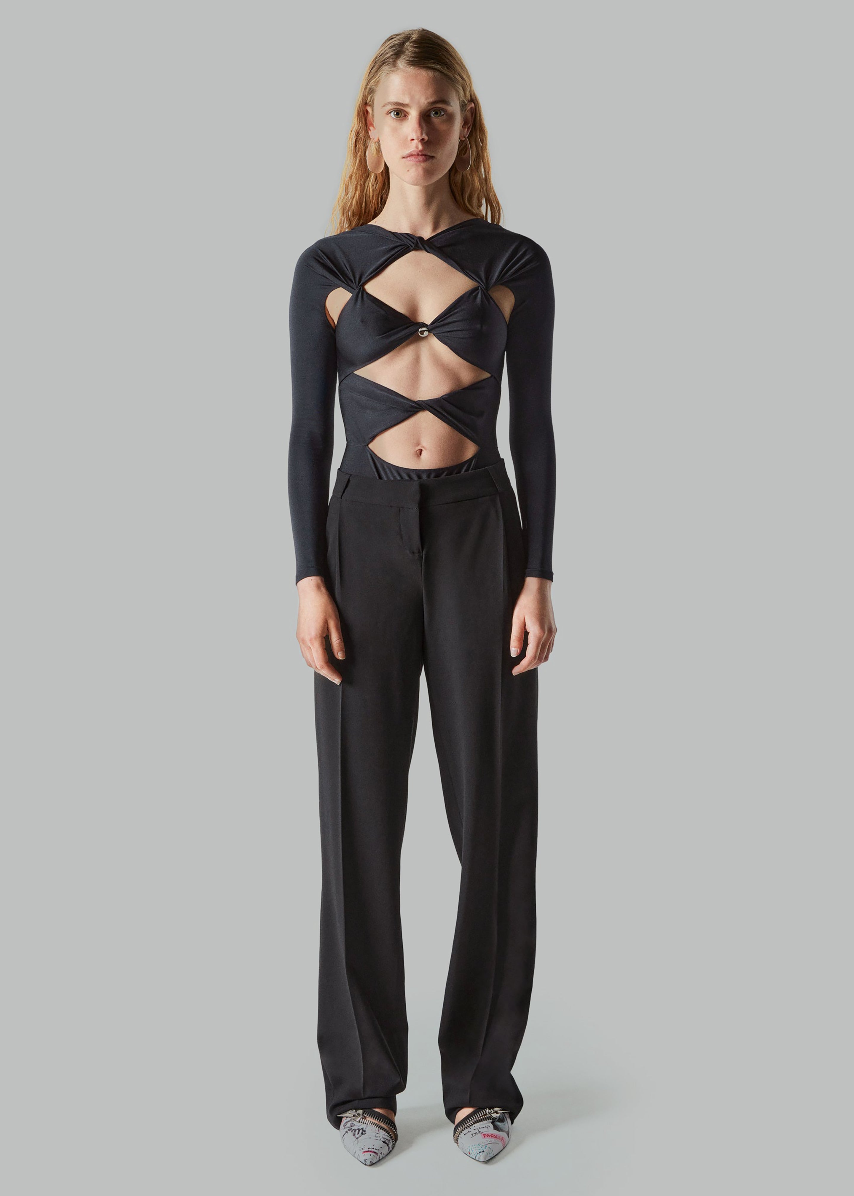 Coperni Cut-Out Jersey Bodysuit - Black - 5