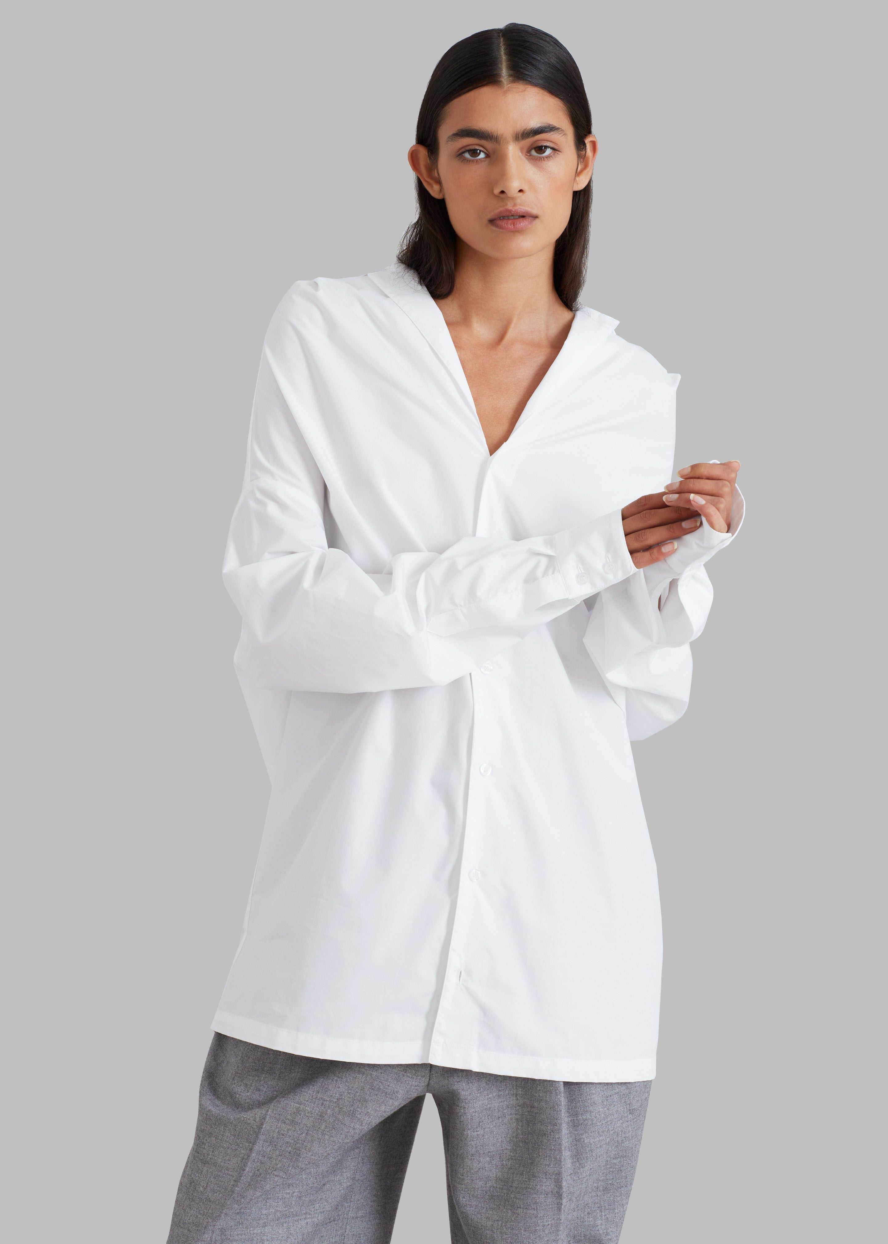 Coperni Hooded Shirt - Optic White - 2