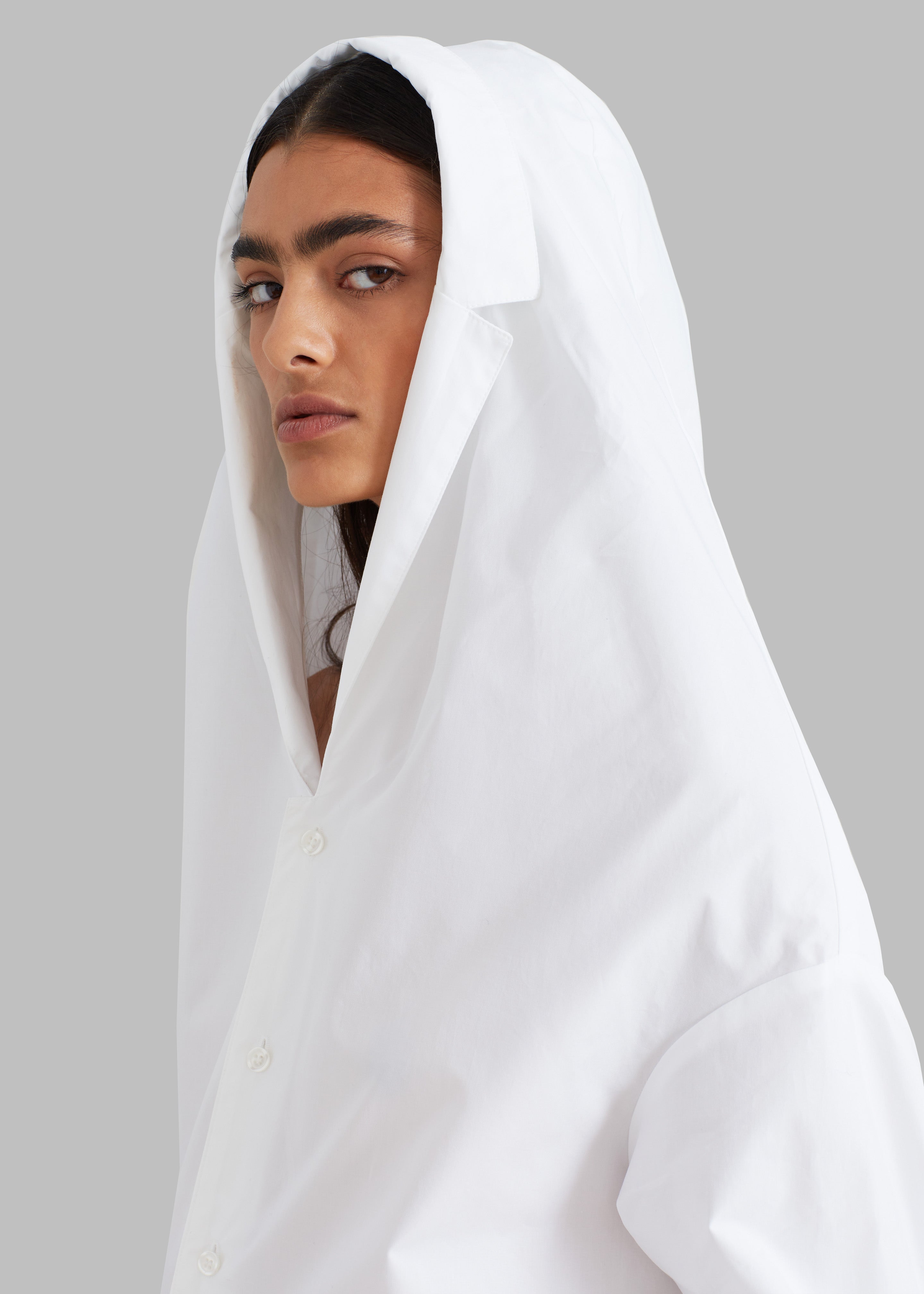 Coperni Hooded Shirt - Optic White - 4