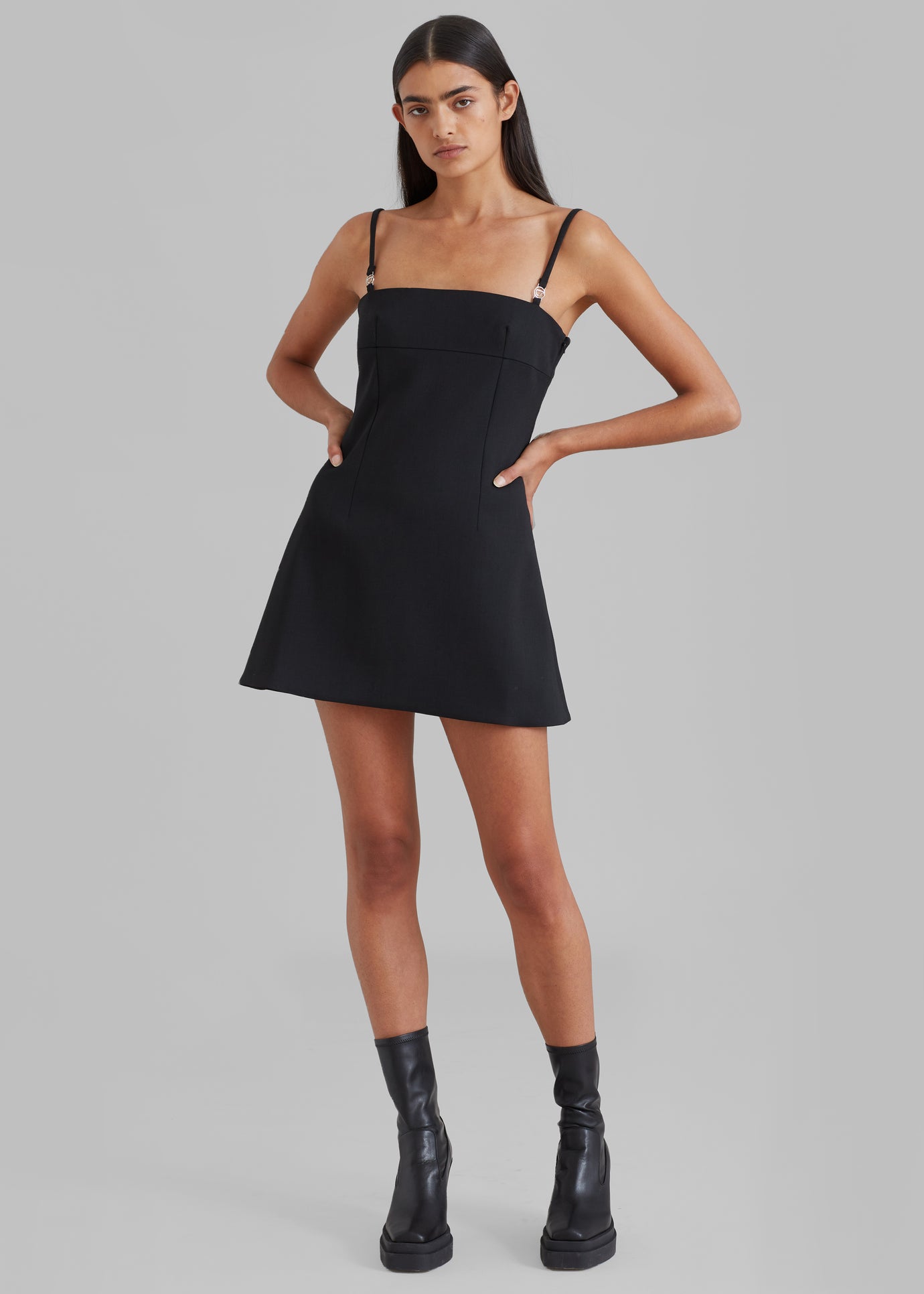 Coperni Tailored A-line Mini Dress - Black