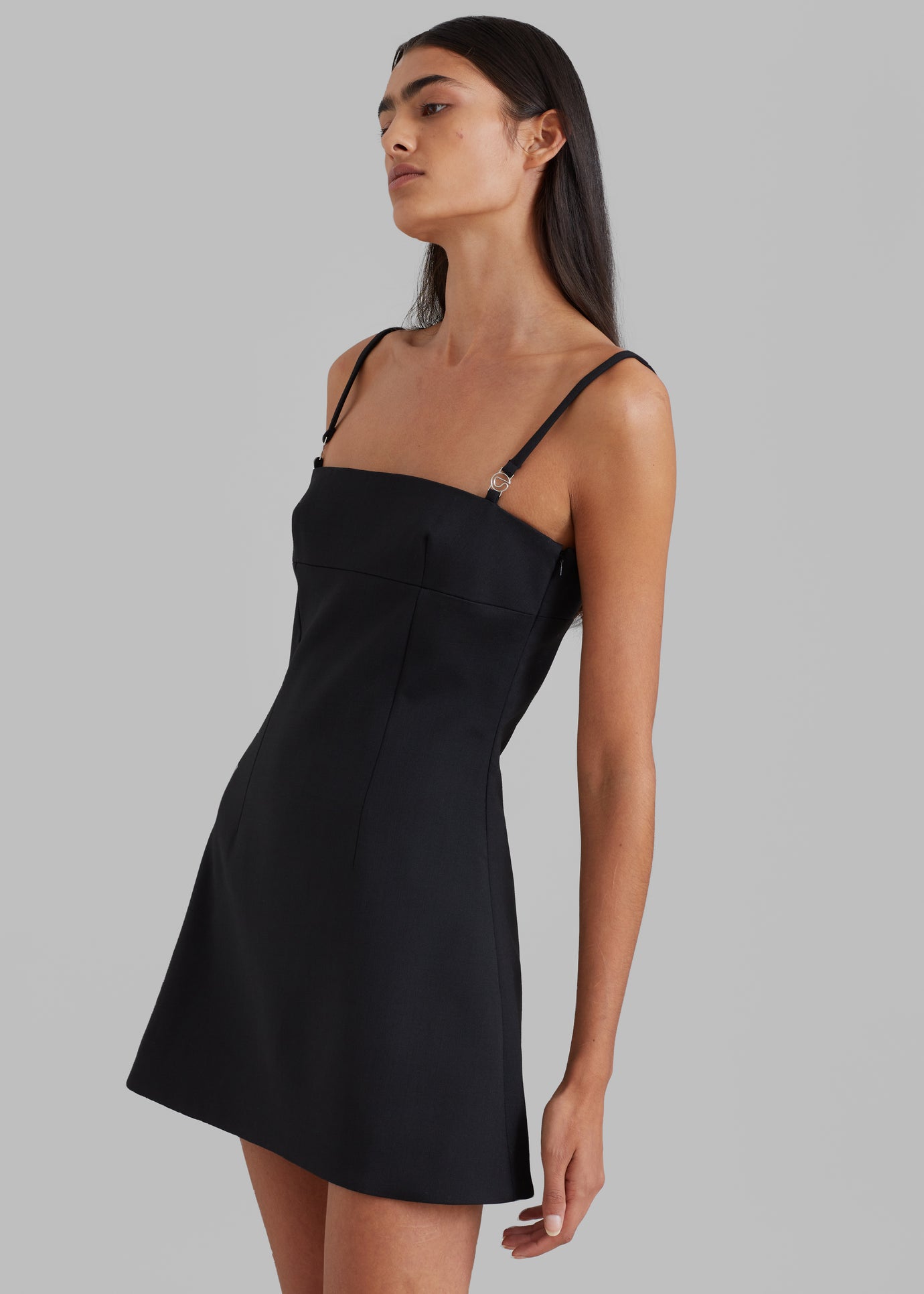 Coperni Tailored A-line Mini Dress - Black - 1