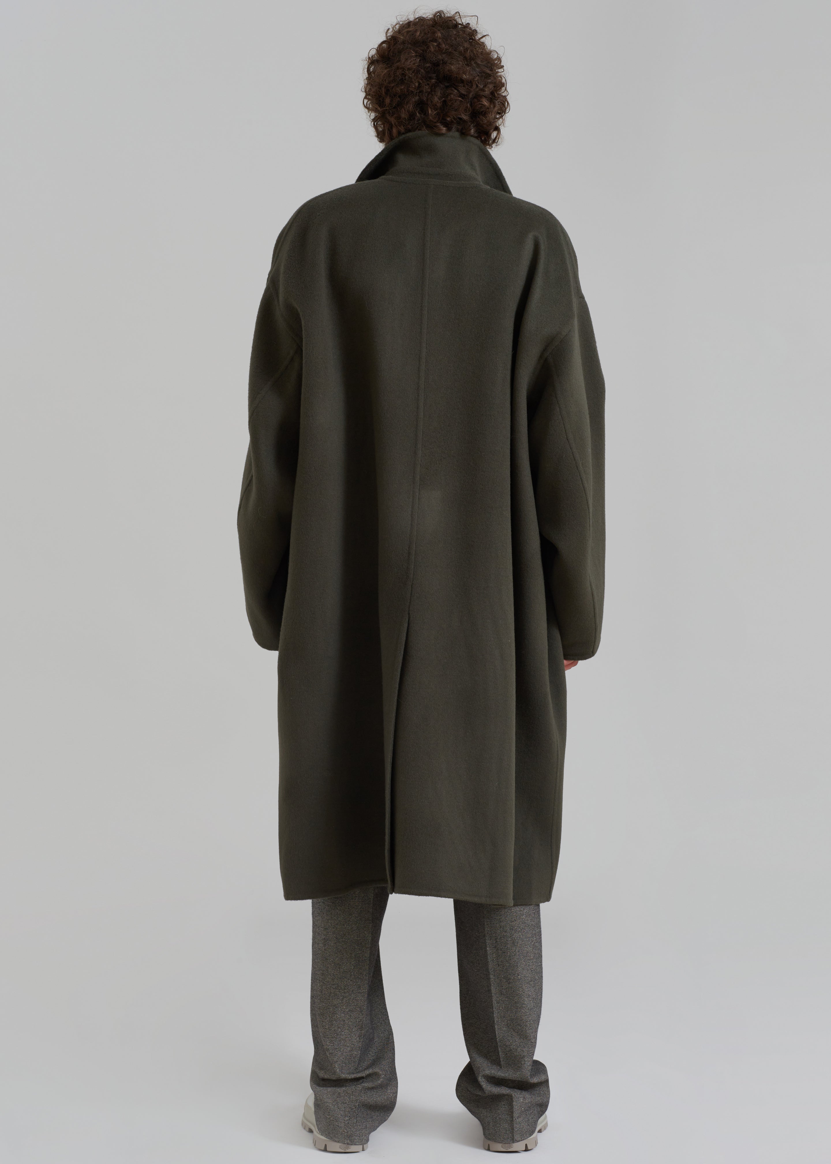 Croft Oversized Coat - Olive - 10