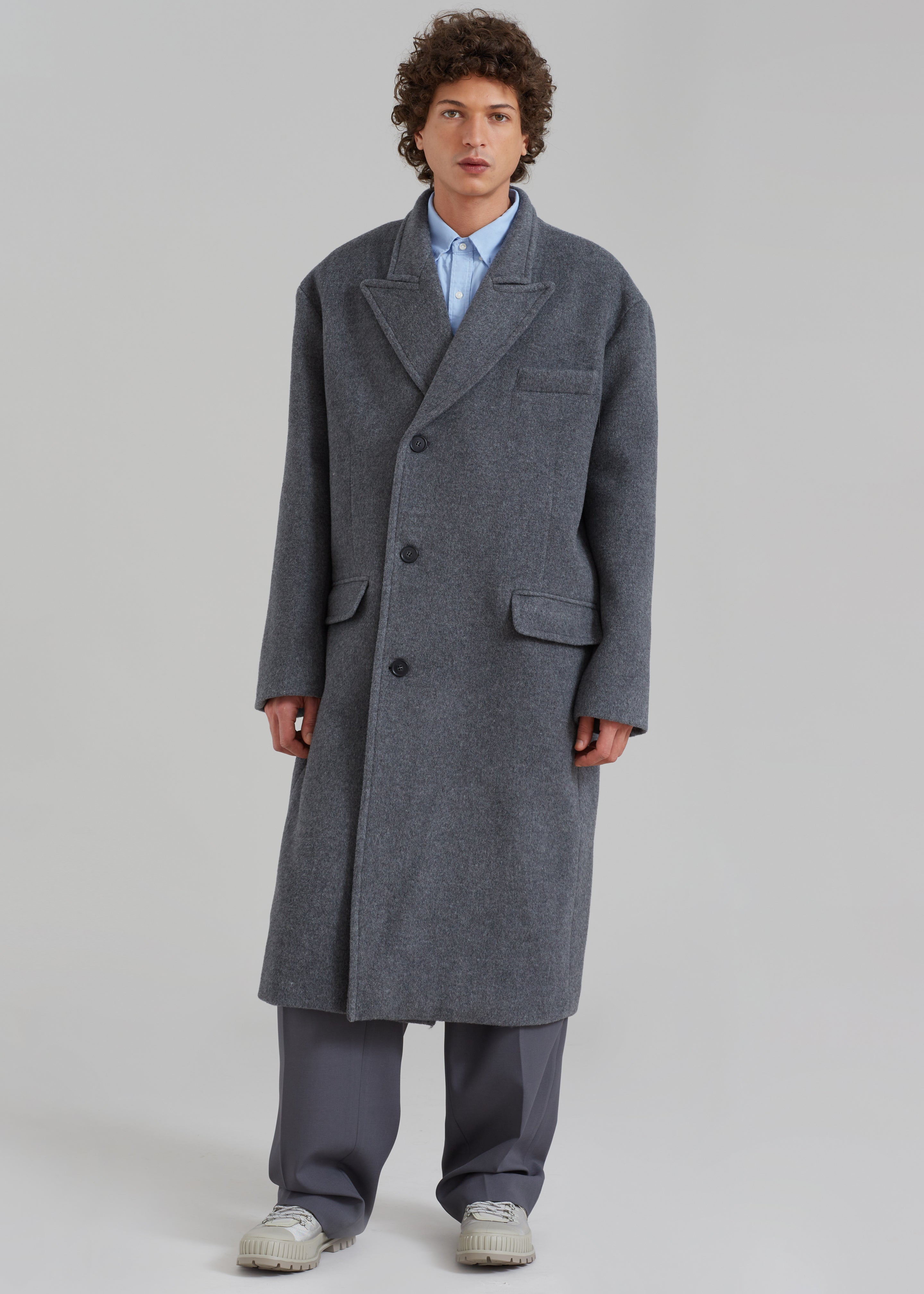 Curtis Oversized Coat - Charcoal – Frankie Shop Europe