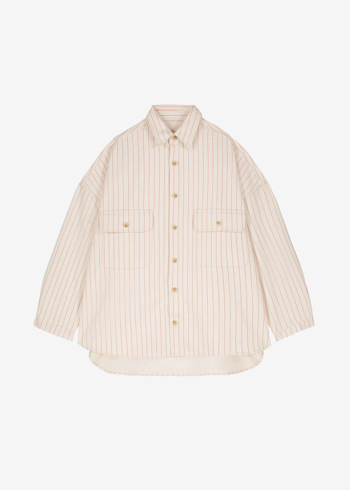 Dallas Denim Overshirt - Orange Pinstripe - 17