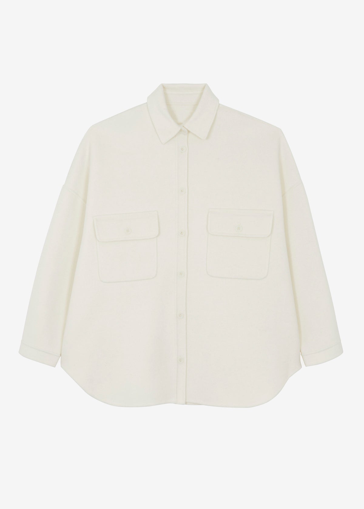 Dallas Wool Overshirt - Ivory - 8