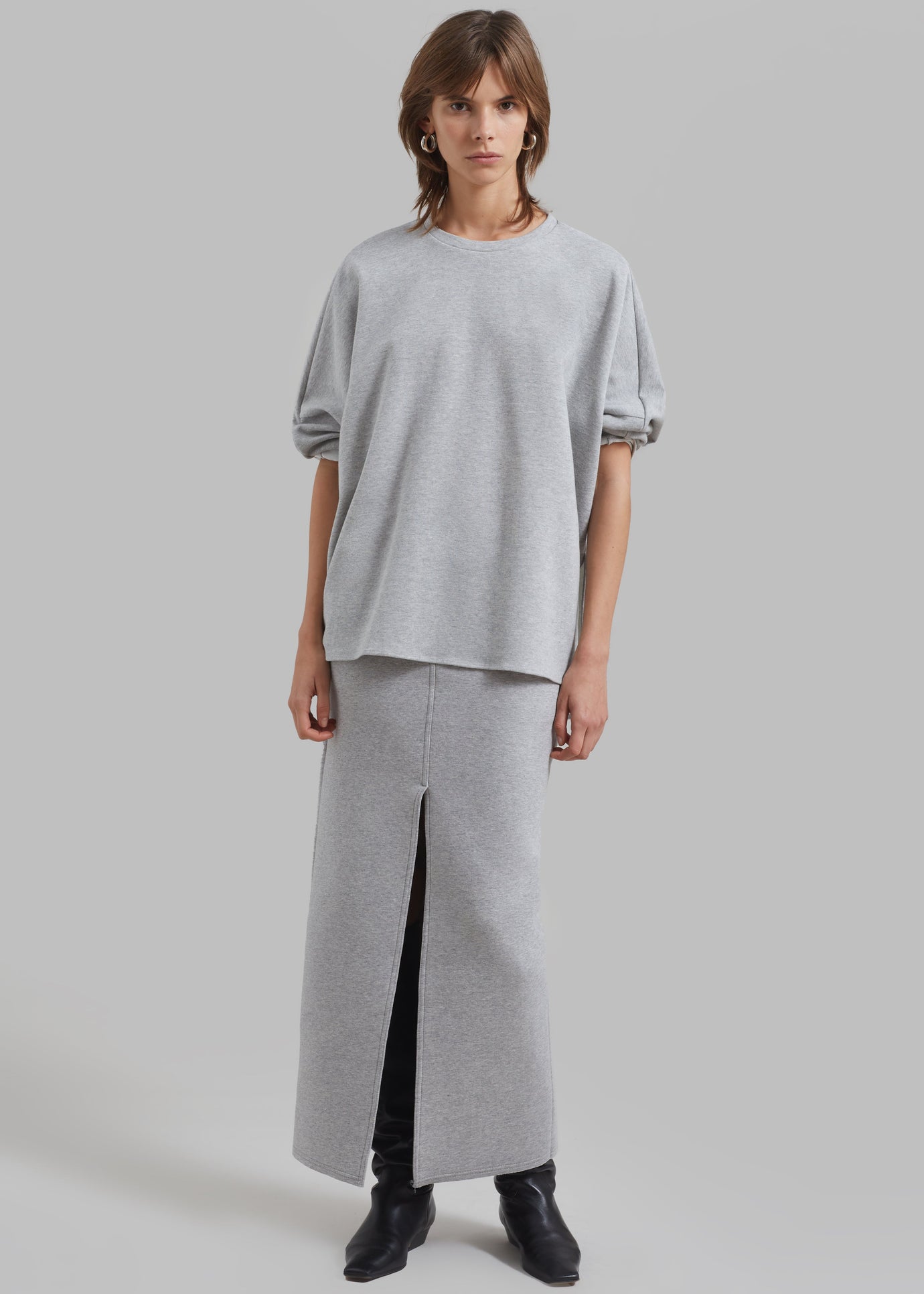 Dana Midi Skirt - Grey