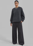 Dariel Pleated Trousers - Charcoal