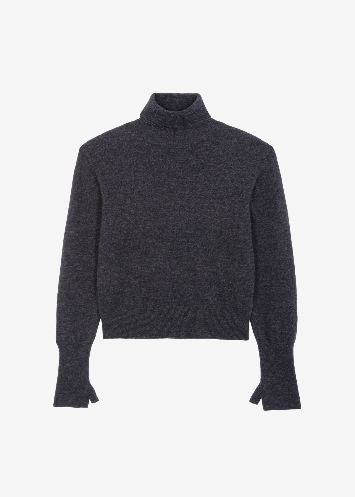 Delia Wool Turtleneck - Charcoal - 10