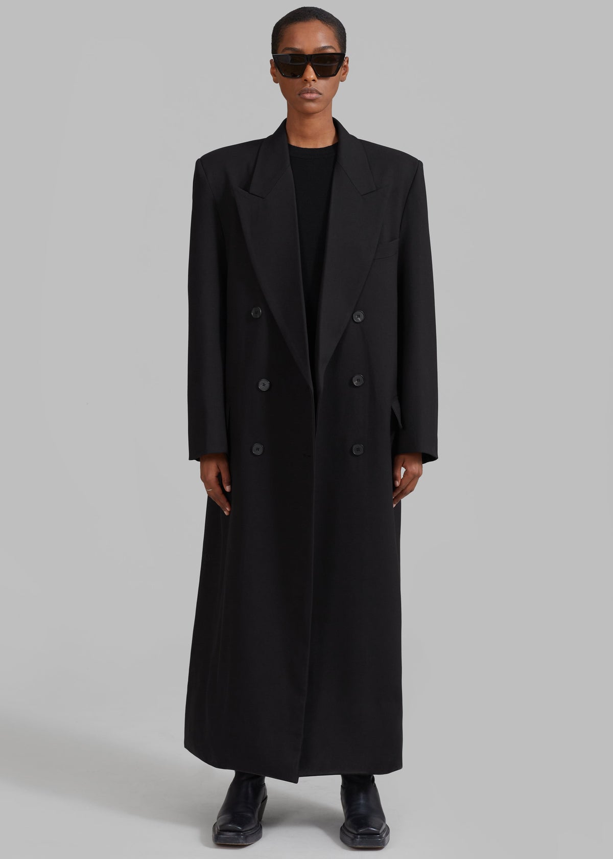 Delphina Long Coat - Black - 5