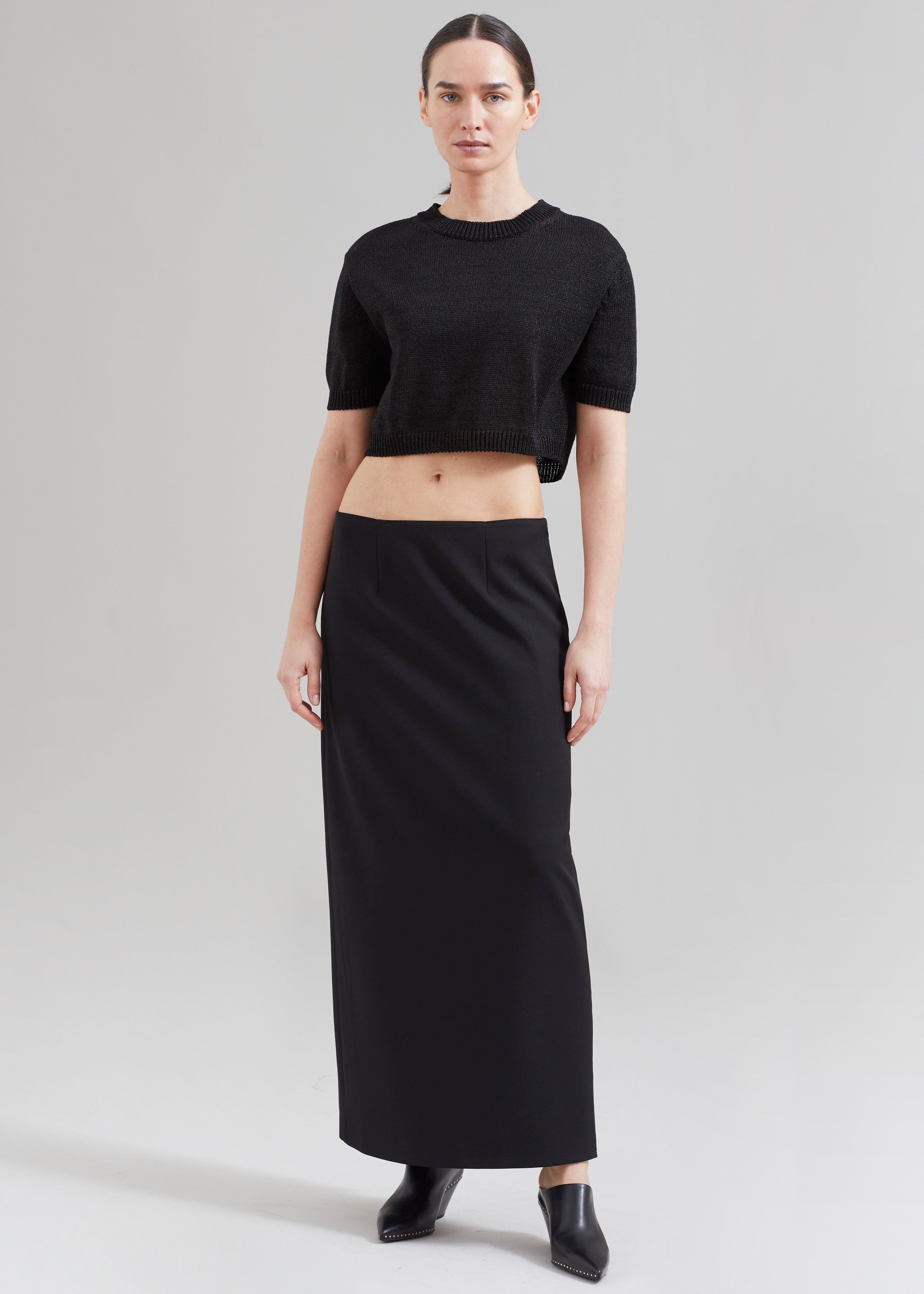 Demi Pencil Skirt - Black - 2