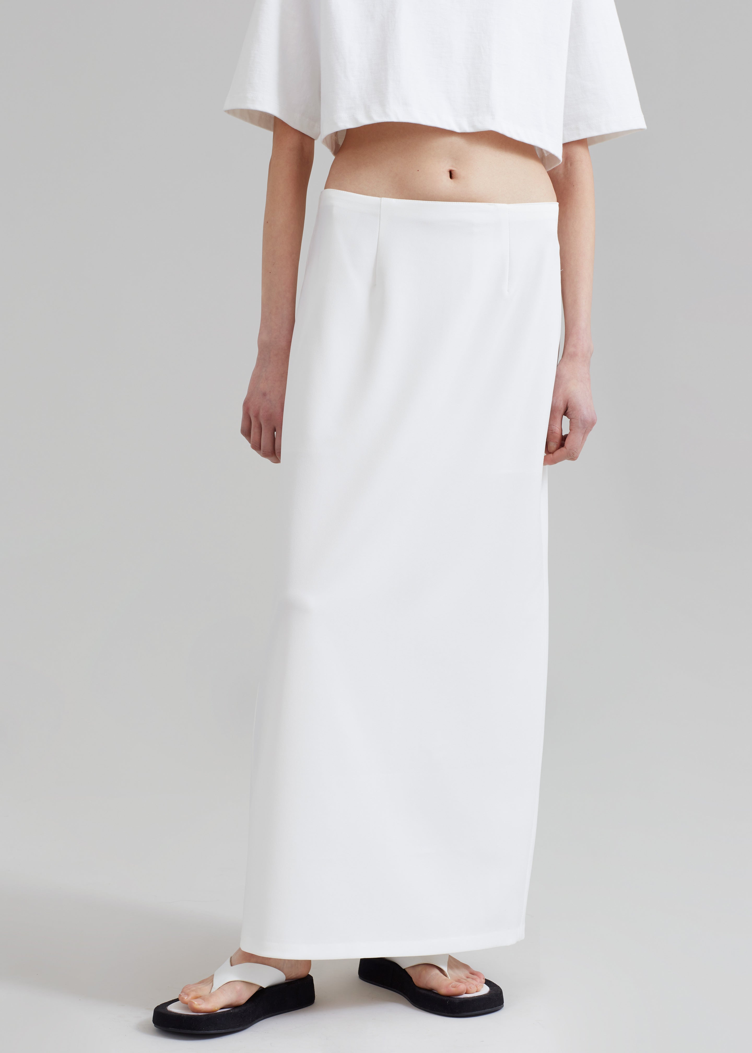 Demi Pencil Skirt - White - 3