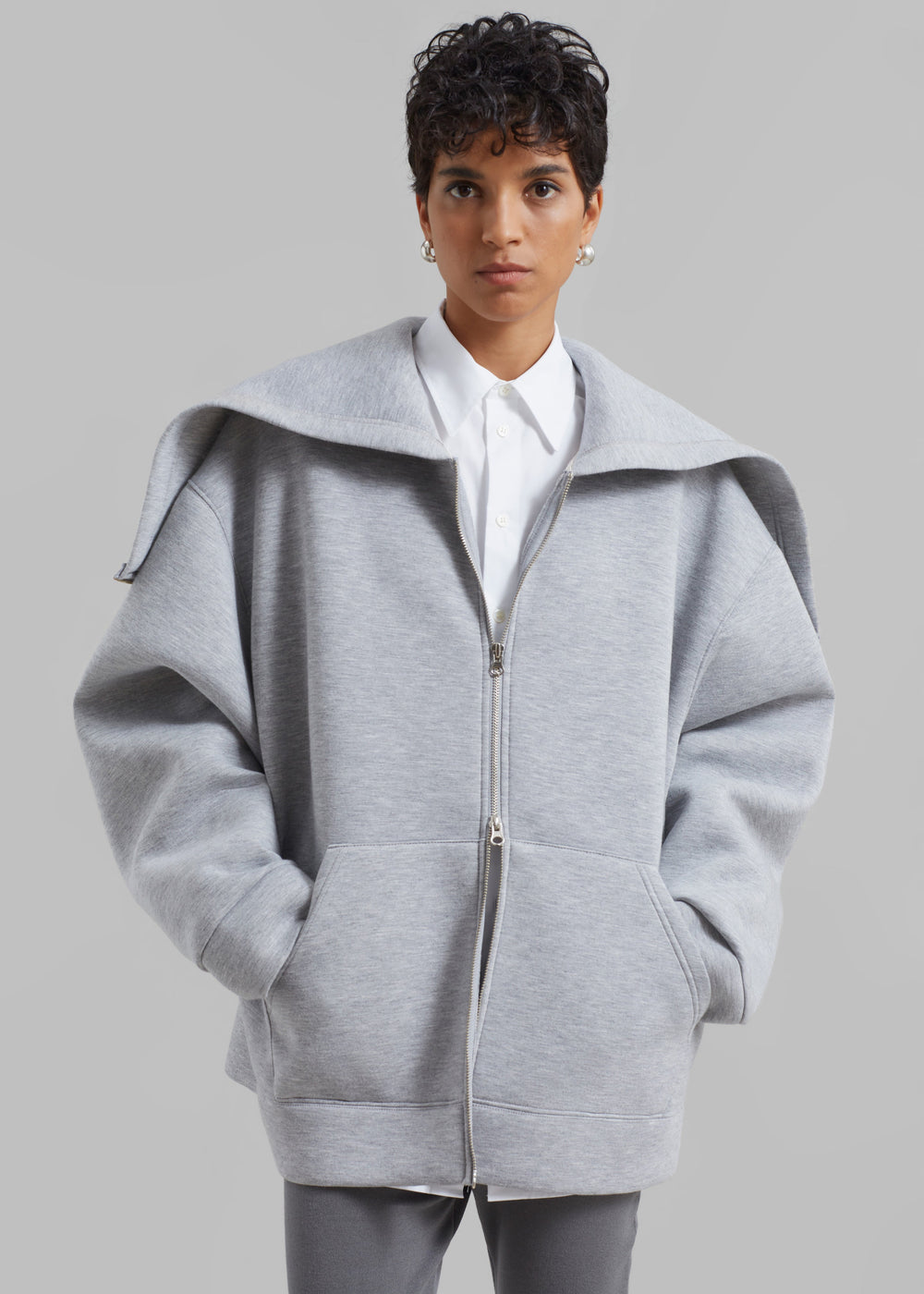 Denton Oversized Hoodie - Grey - 1