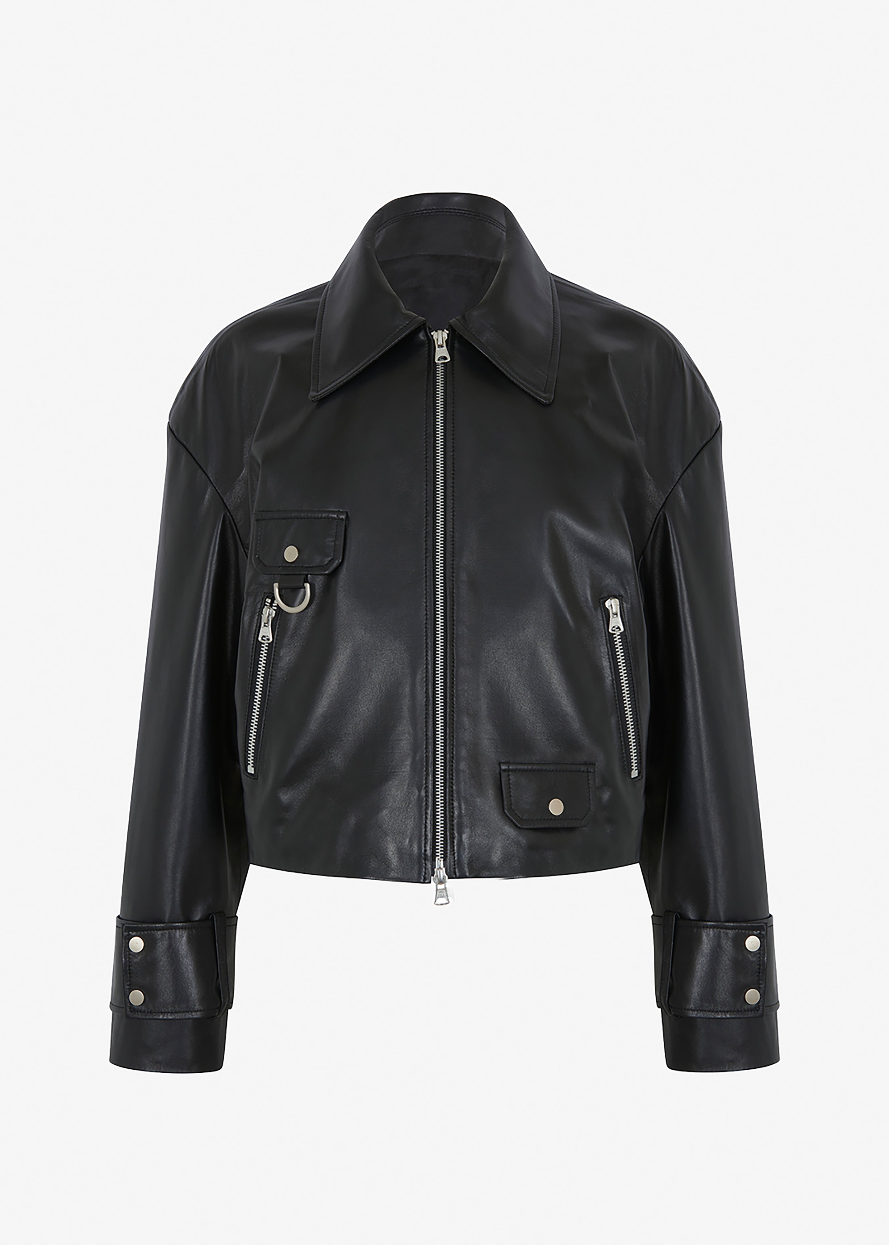 Derby Leather Jacket - Black - 9