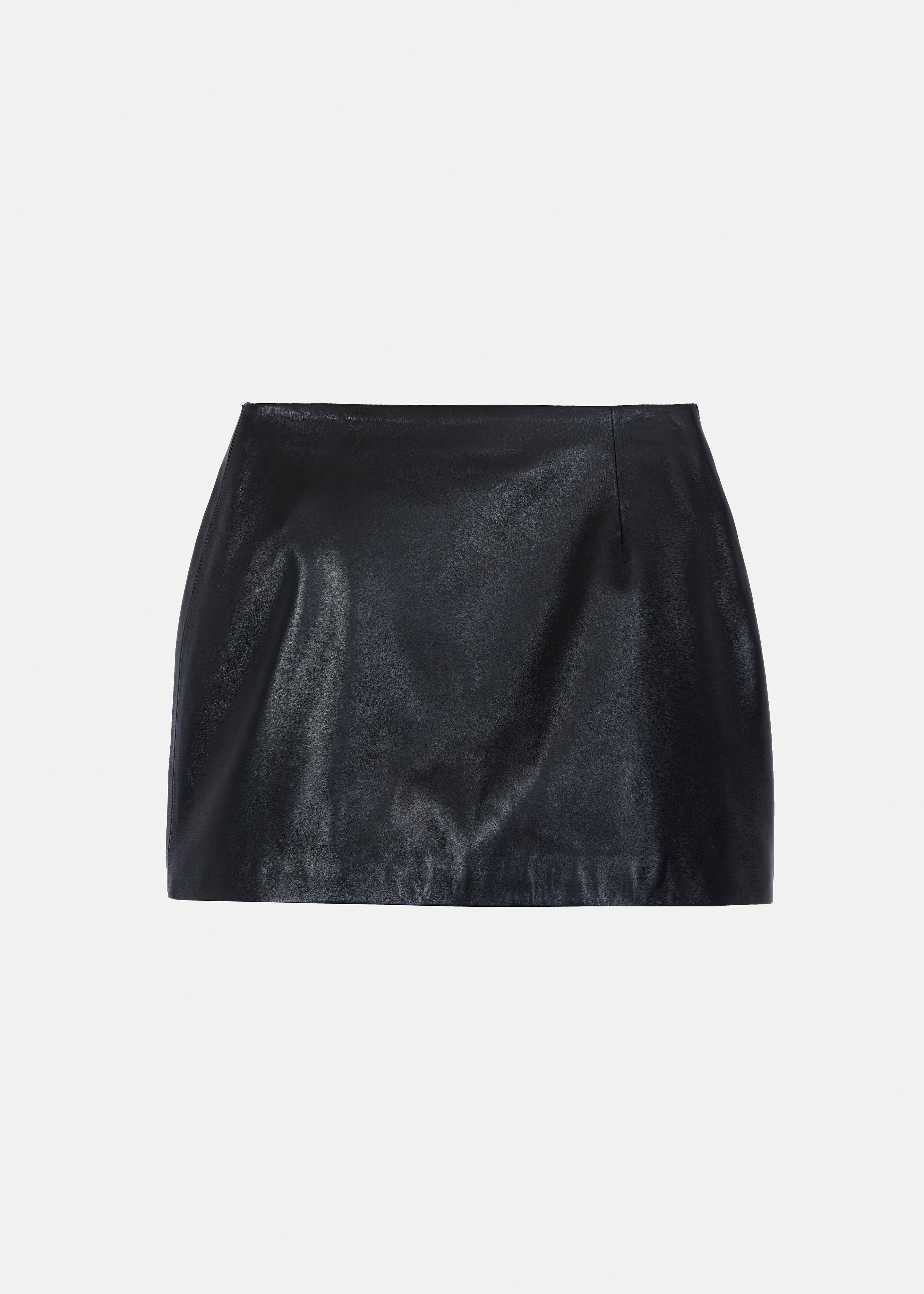 Derby Leather Mini Skirt - Black - 12